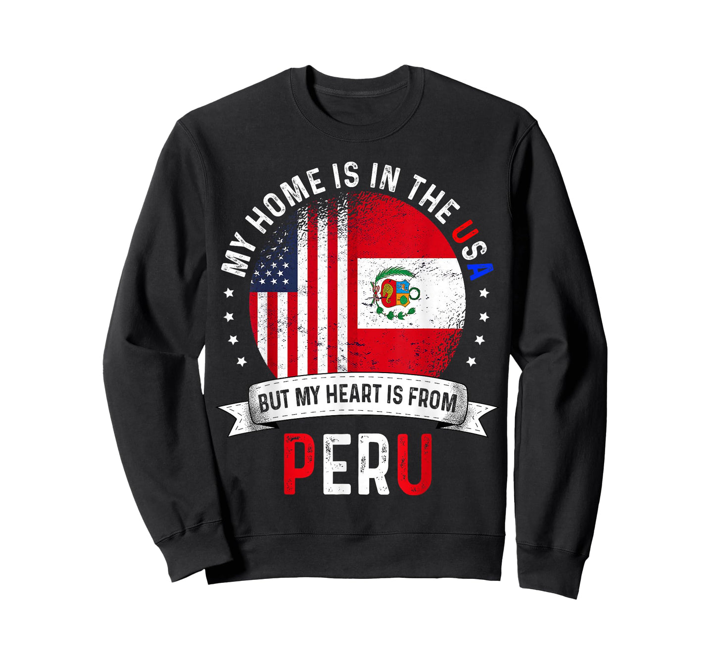Peruvian American Patriot Heart is from Peru Flag T-Shirt