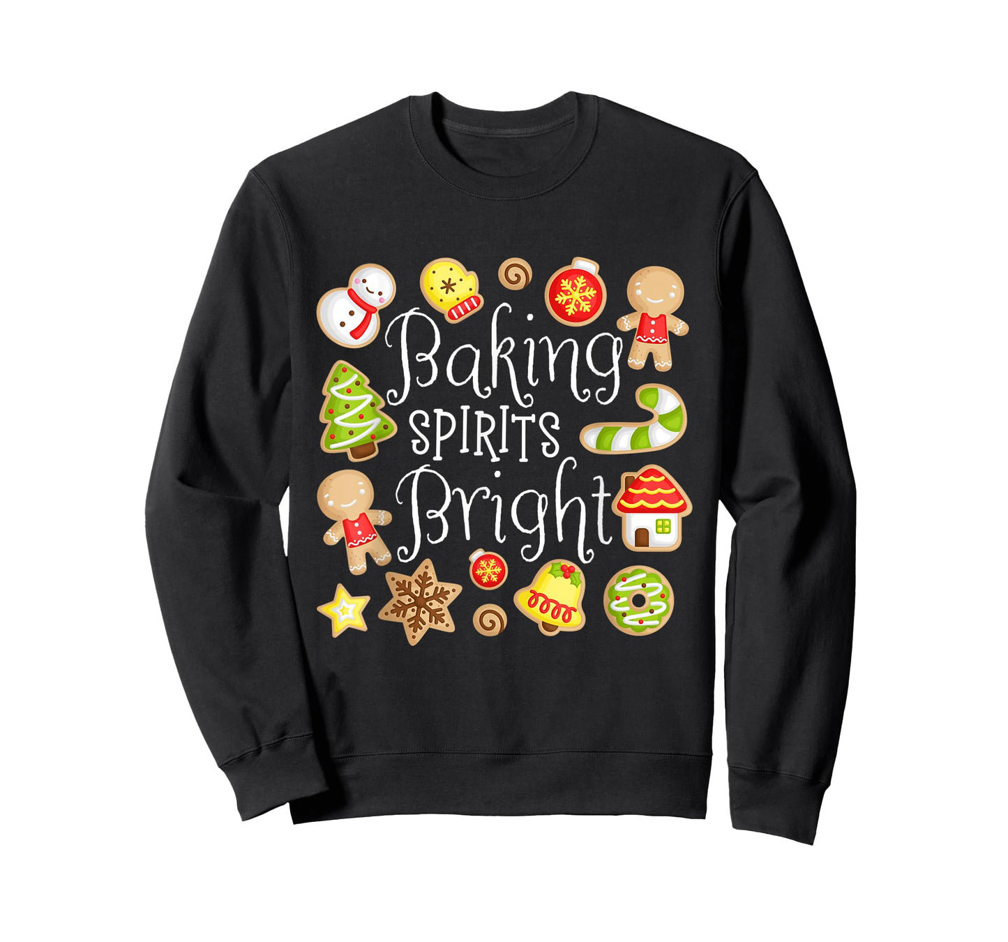 Baking Spirits Bright Christmas Gingerbread Lover Xmas Party T-Shirt