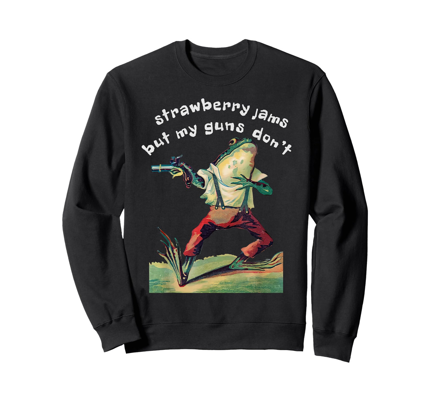Strawberry Jams But My Gun Don't Funny Saying T-Shirt