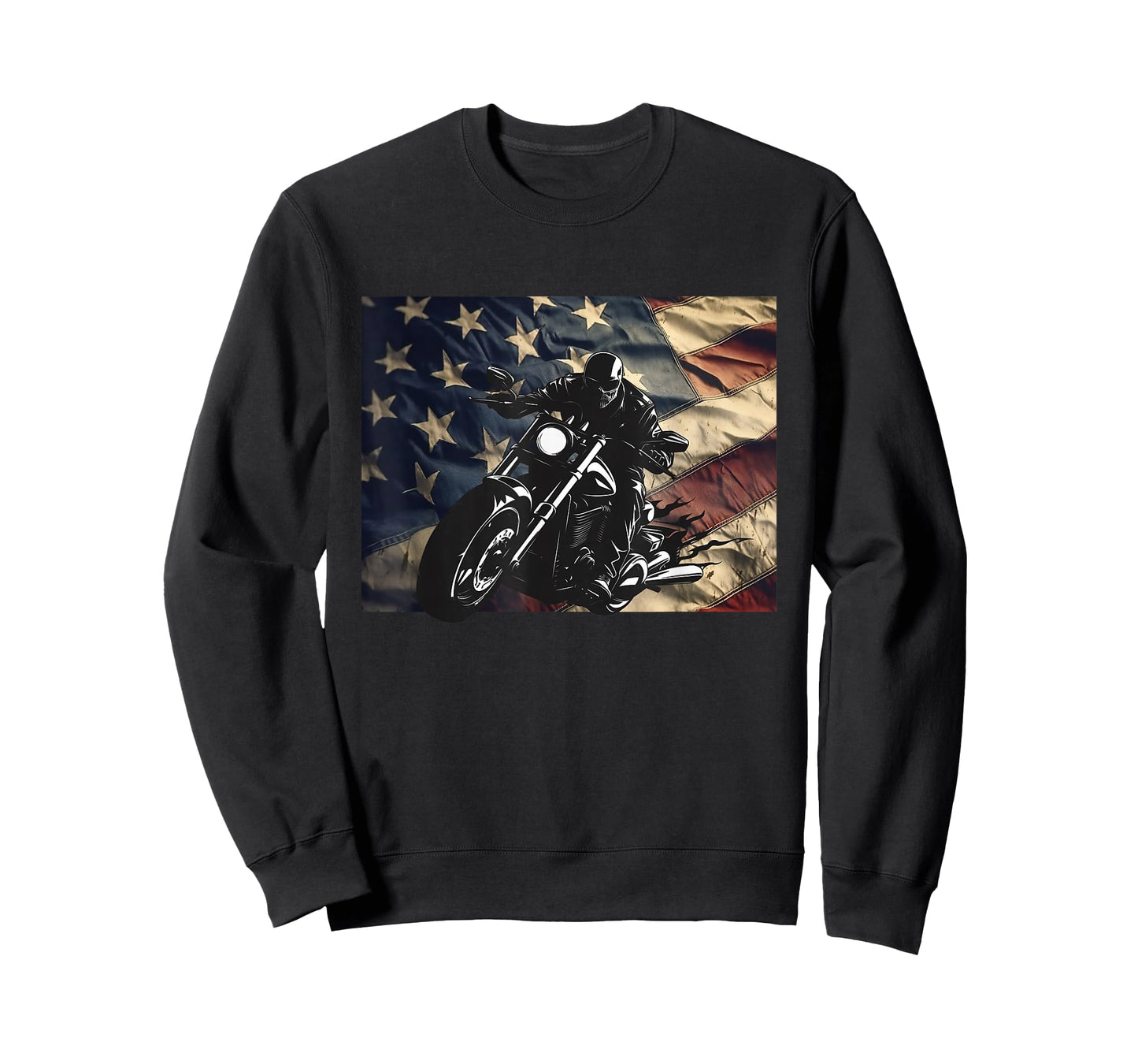 American Flag Motorcycle Apparel - Motorcycle T-Shirt
