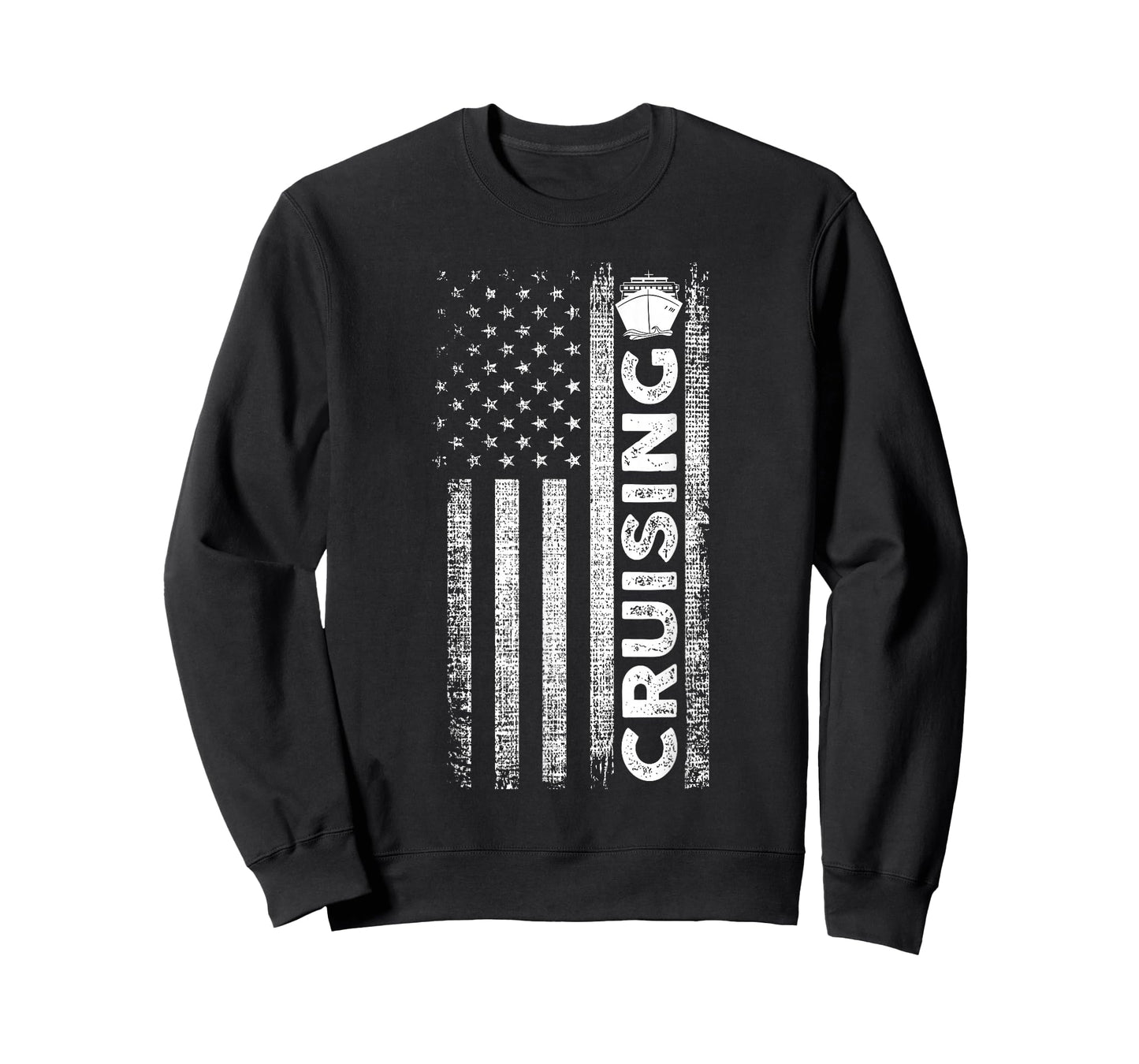 Cruise Ship Captain American Flag Cruising T-Shirt