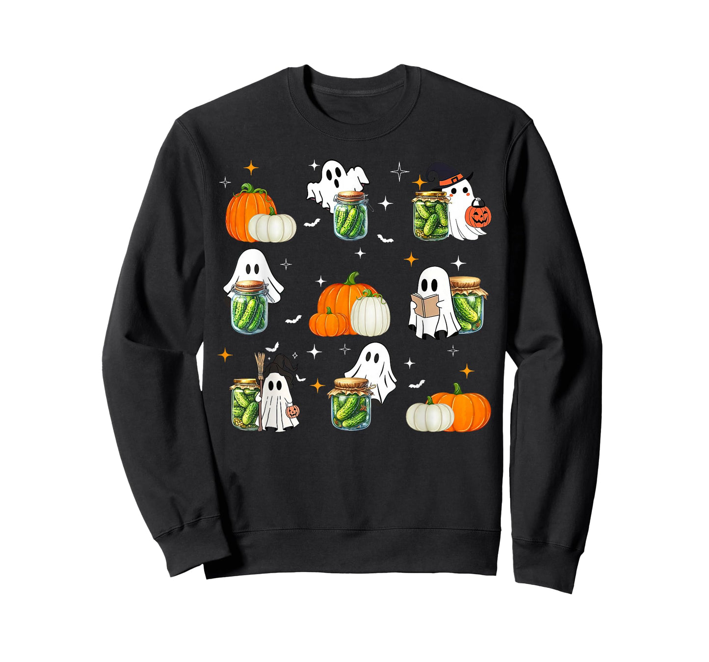 Cute Ghost Pickles Jar Canning Season Gardener Halloween T-Shirt