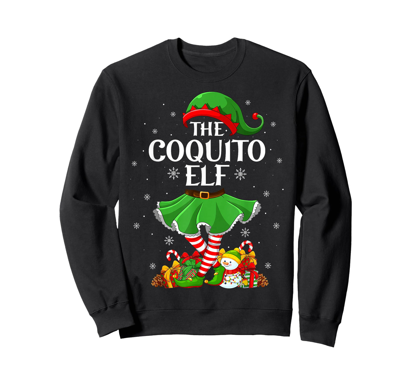 Coquito Elf Christmas Family Elf Squad Xmas Girls Women T-Shirt