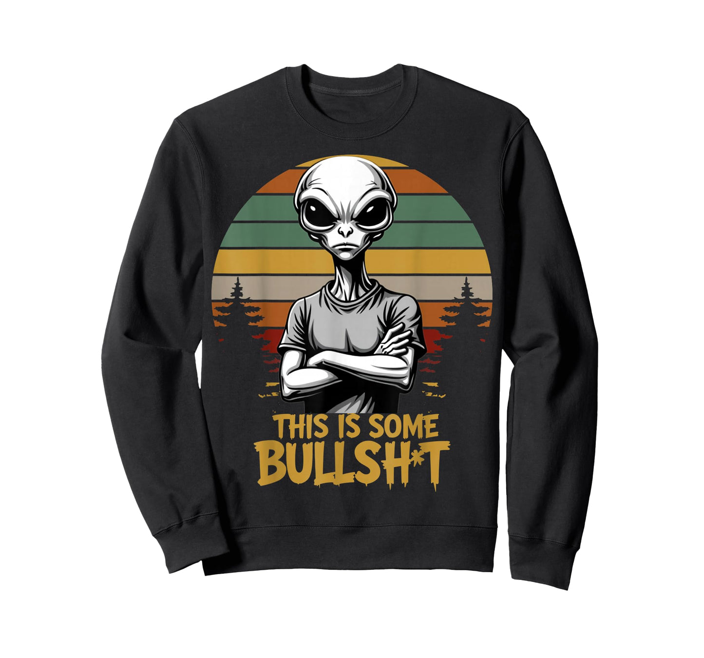 This is Some Bullsht Resident Funny Swearing Alien Science T-Shirt