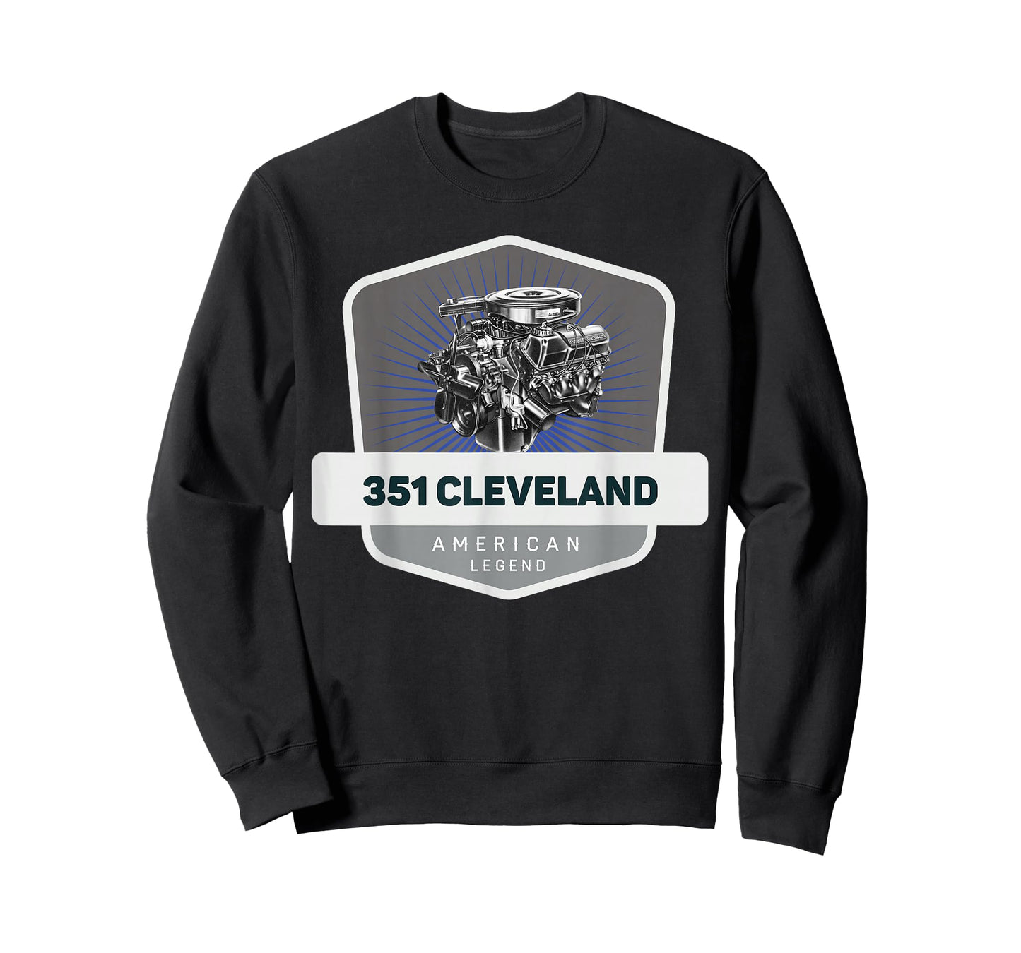 351 Cleveland V8 Muscle Car Legend Engine Retro Logo Retro T-Shirt