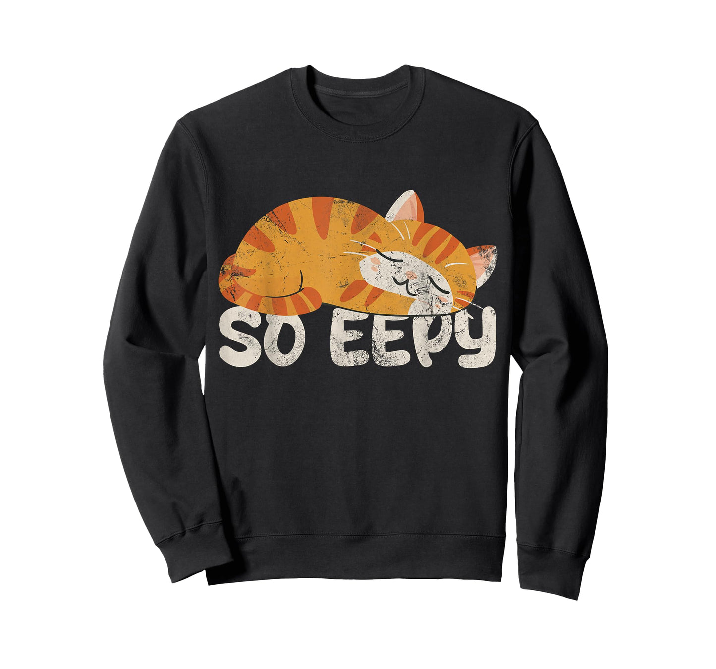 So Eepy Cat Sleepy Funny Cat Meme Kitten Grunge Men Women Kids T-Shirt