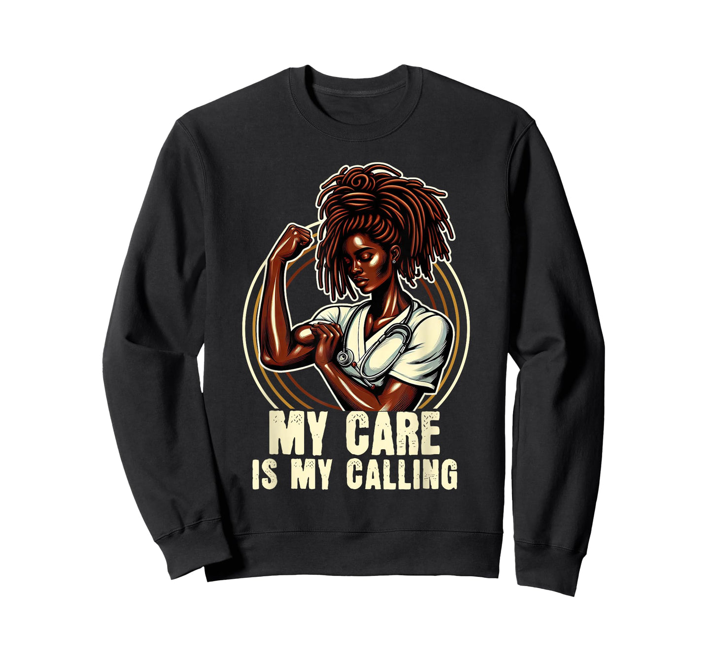 African American Locs Nurse Black Melanated Nursing T-Shirt