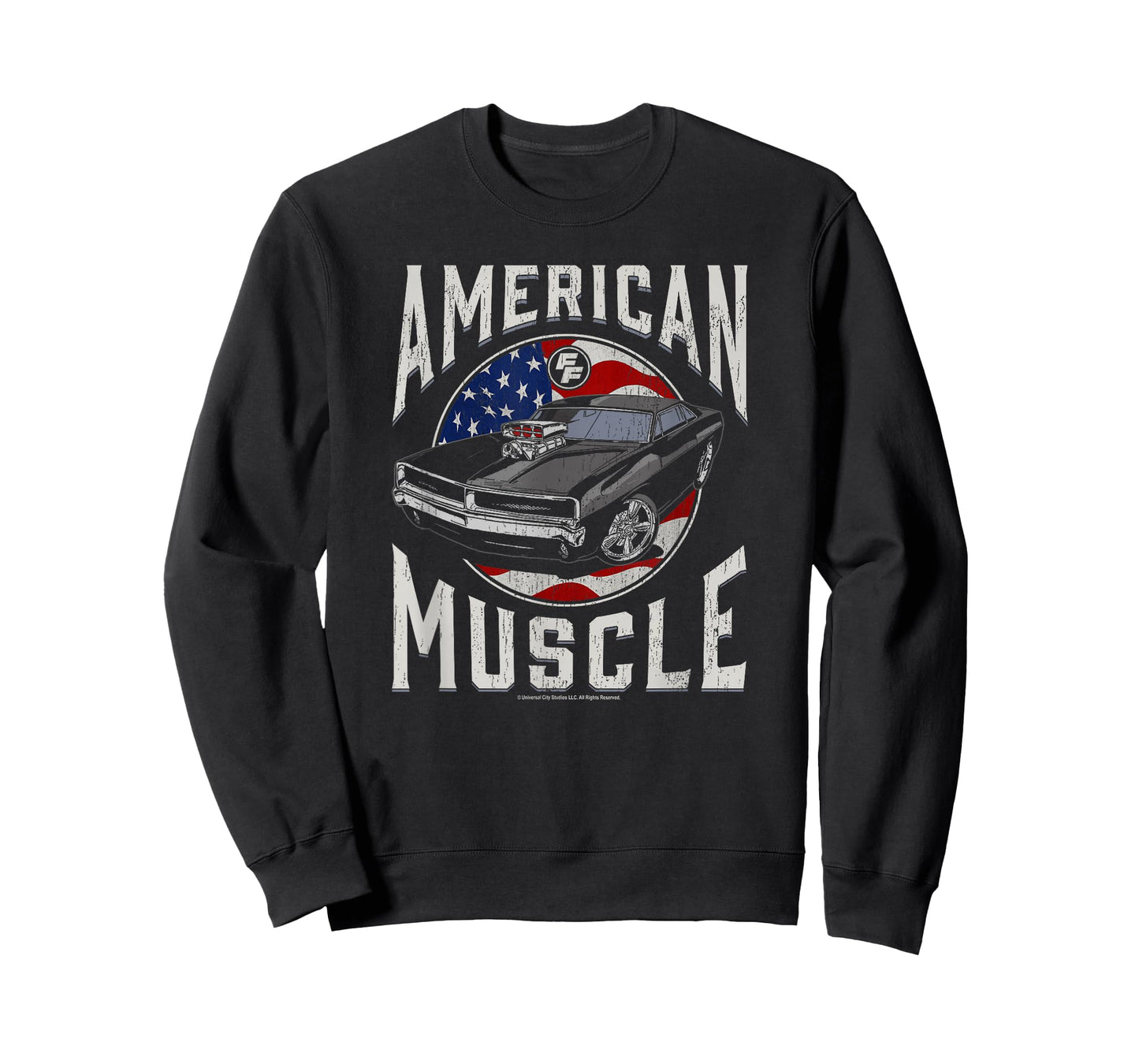 Fast & Furious Vintage American Muscle Flag Fill T-Shirt