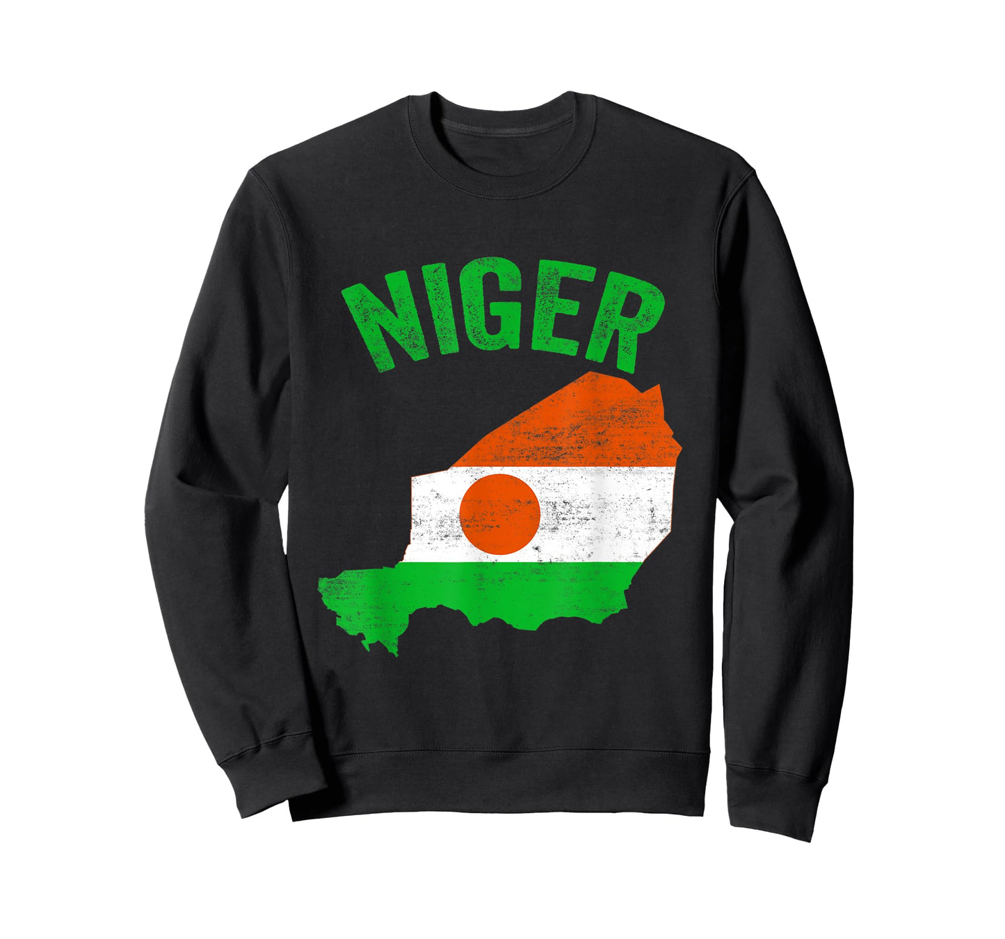 Distressed Retro Niger Flag Niger Map Patriotic Women Kids Men T-Shirt