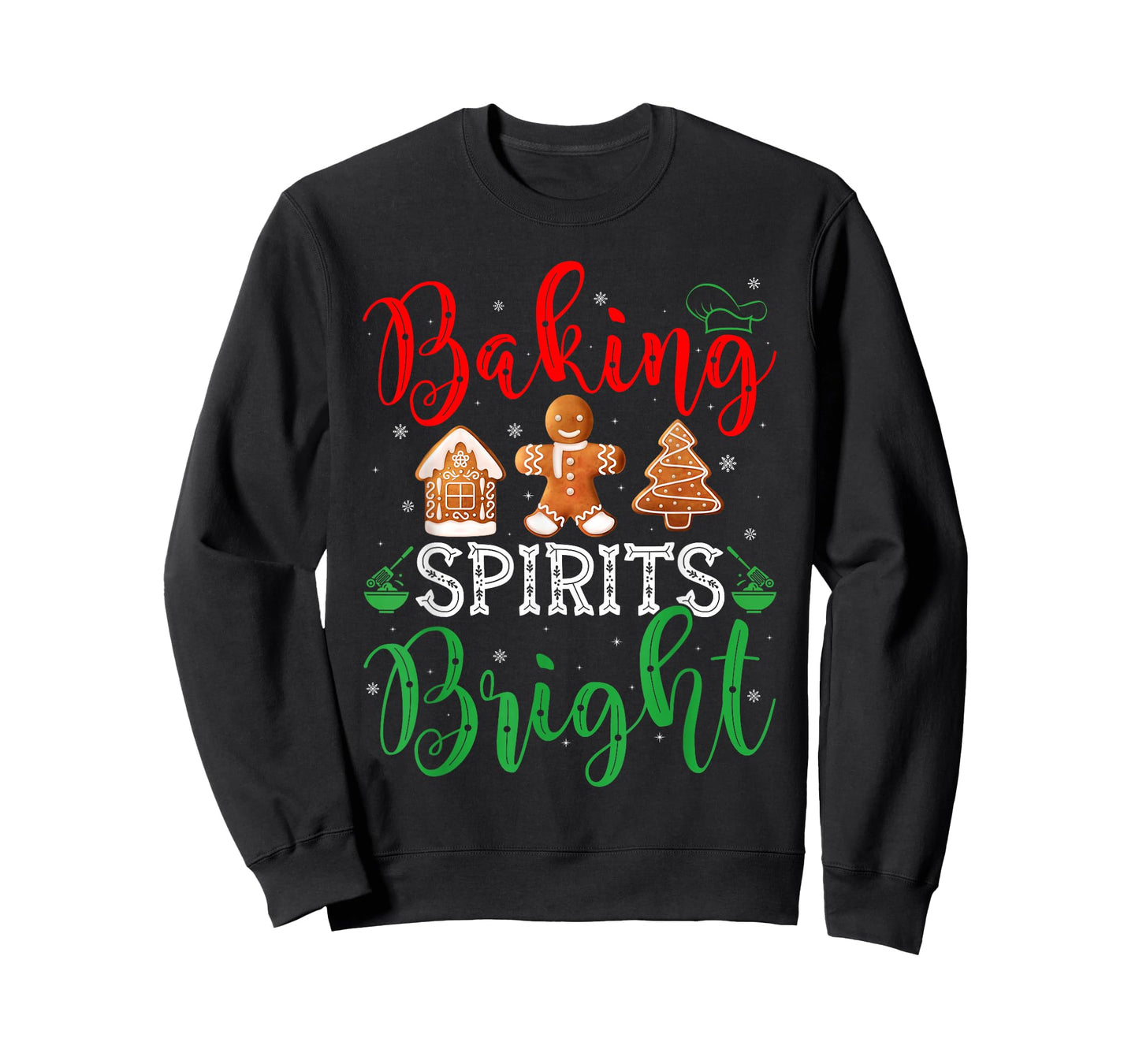 Christmas Baking Spirits Bright Cute Womens Christmas Pajama T-Shirt