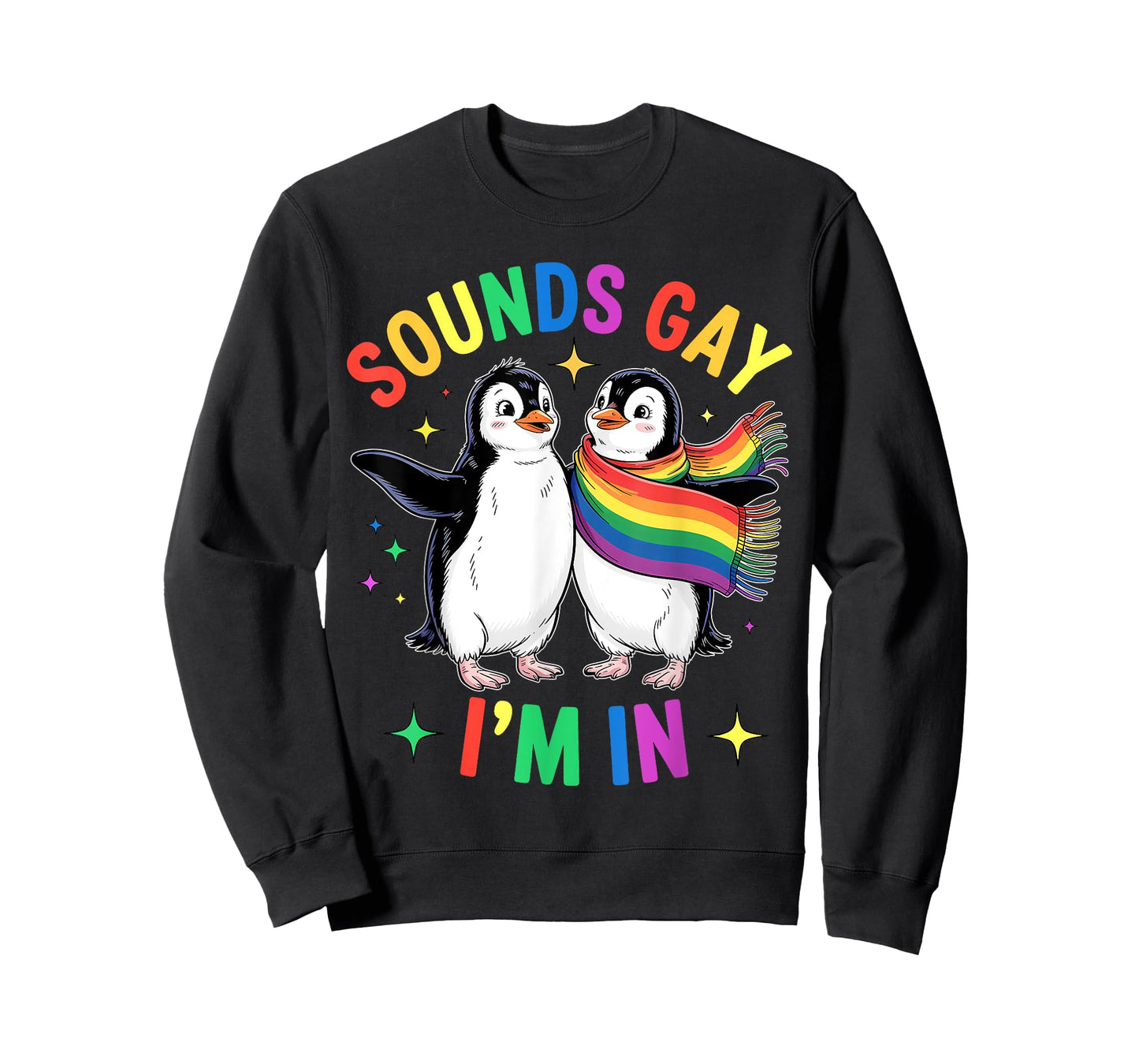 Cute Penguins Wearing Rainbow for Funny LGBTQ Pride Look T-Shirt