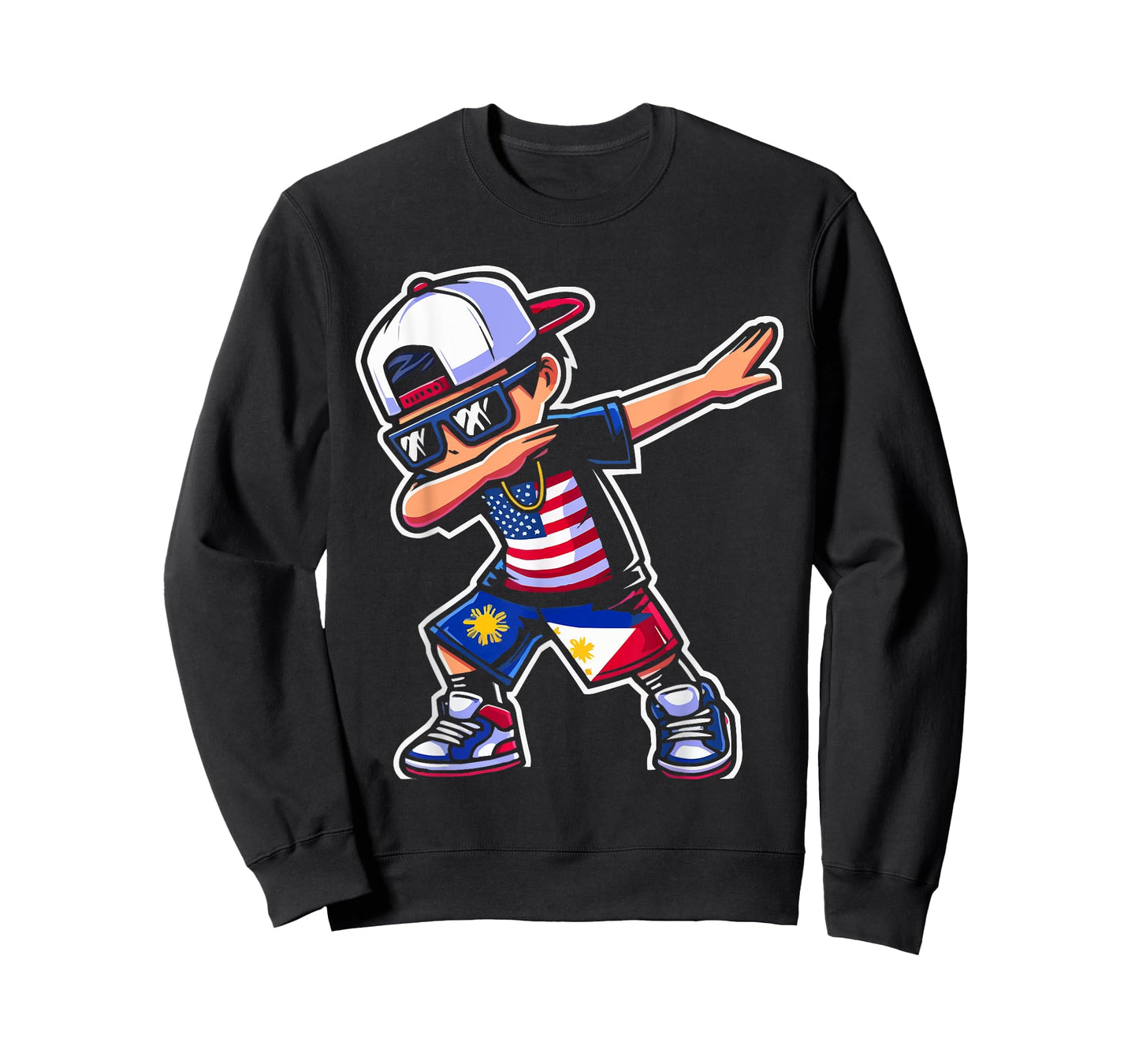 Half Filipino Half American USA Flag Philippines America T-Shirt