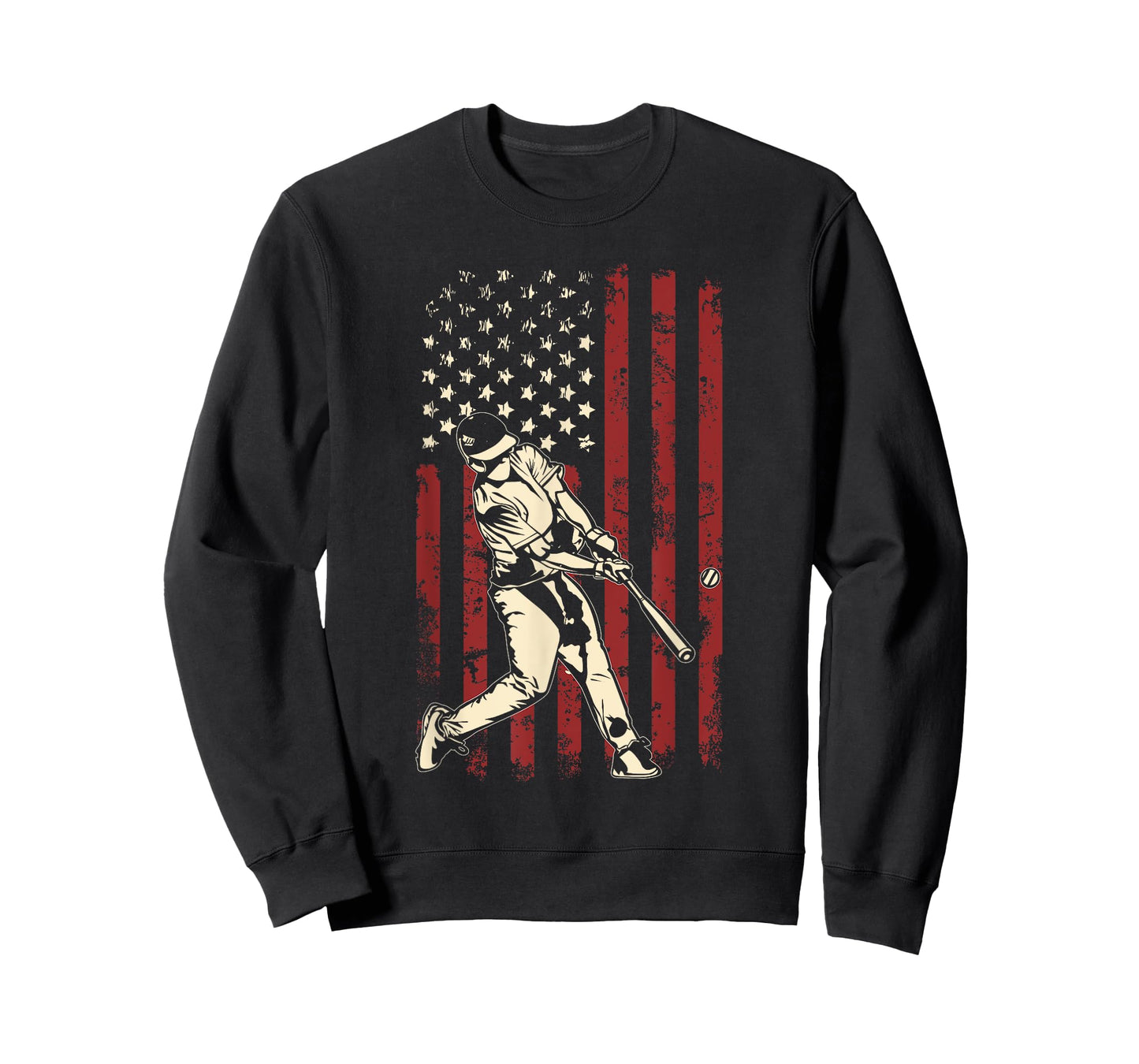 American Flag Baseball Team Gift for Men Boys T-Shirt