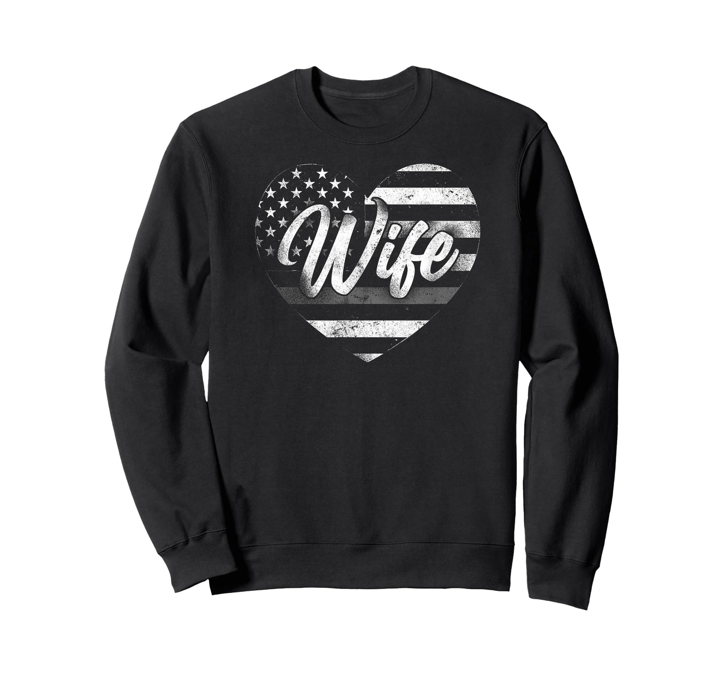 Correctional Officer Wife Marriage Heart American Flag T-Shirt