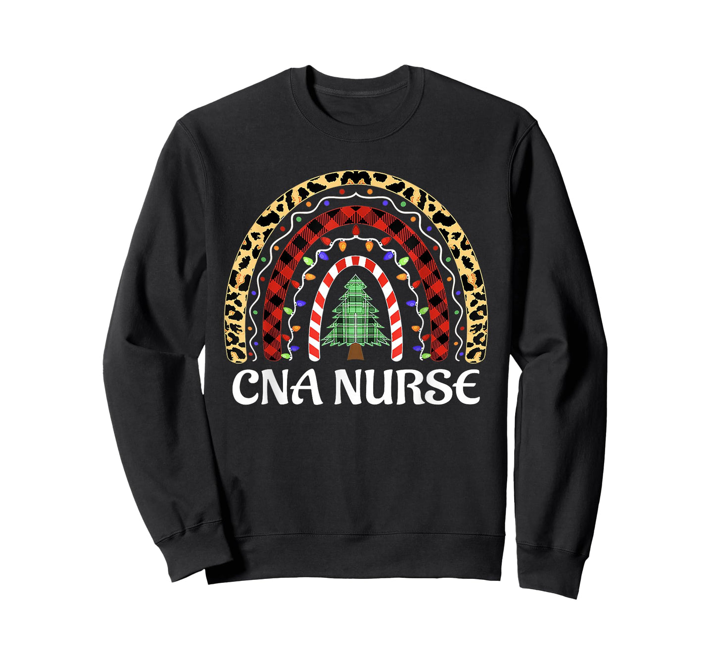 Christmas CNA Nurse Leopard Rainbow Nurse Xmas Christmas T-Shirt