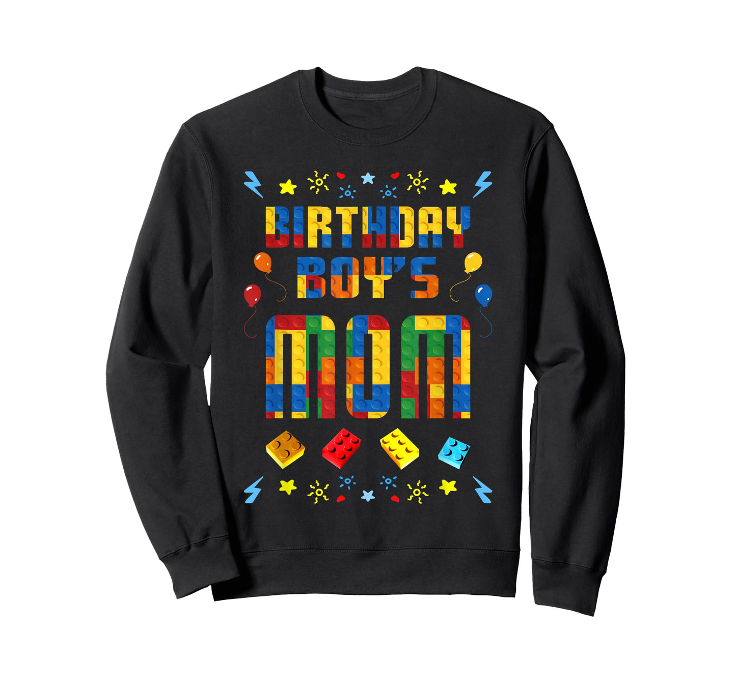 Birthday Boy's Mom Master Builder Building Blocks Family T-Shirt