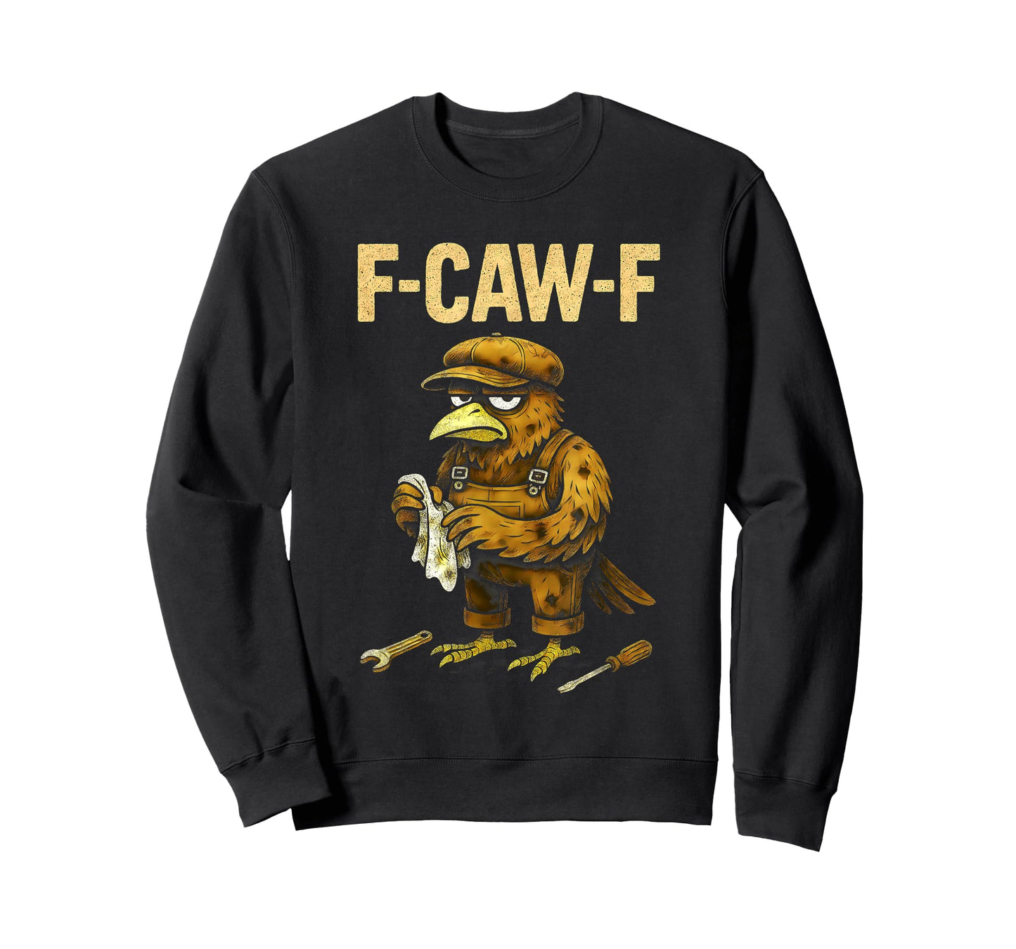 Funny Mechanic F Caw F Crow Fcawf Raven Mechanics Bird F Awk T-Shirt