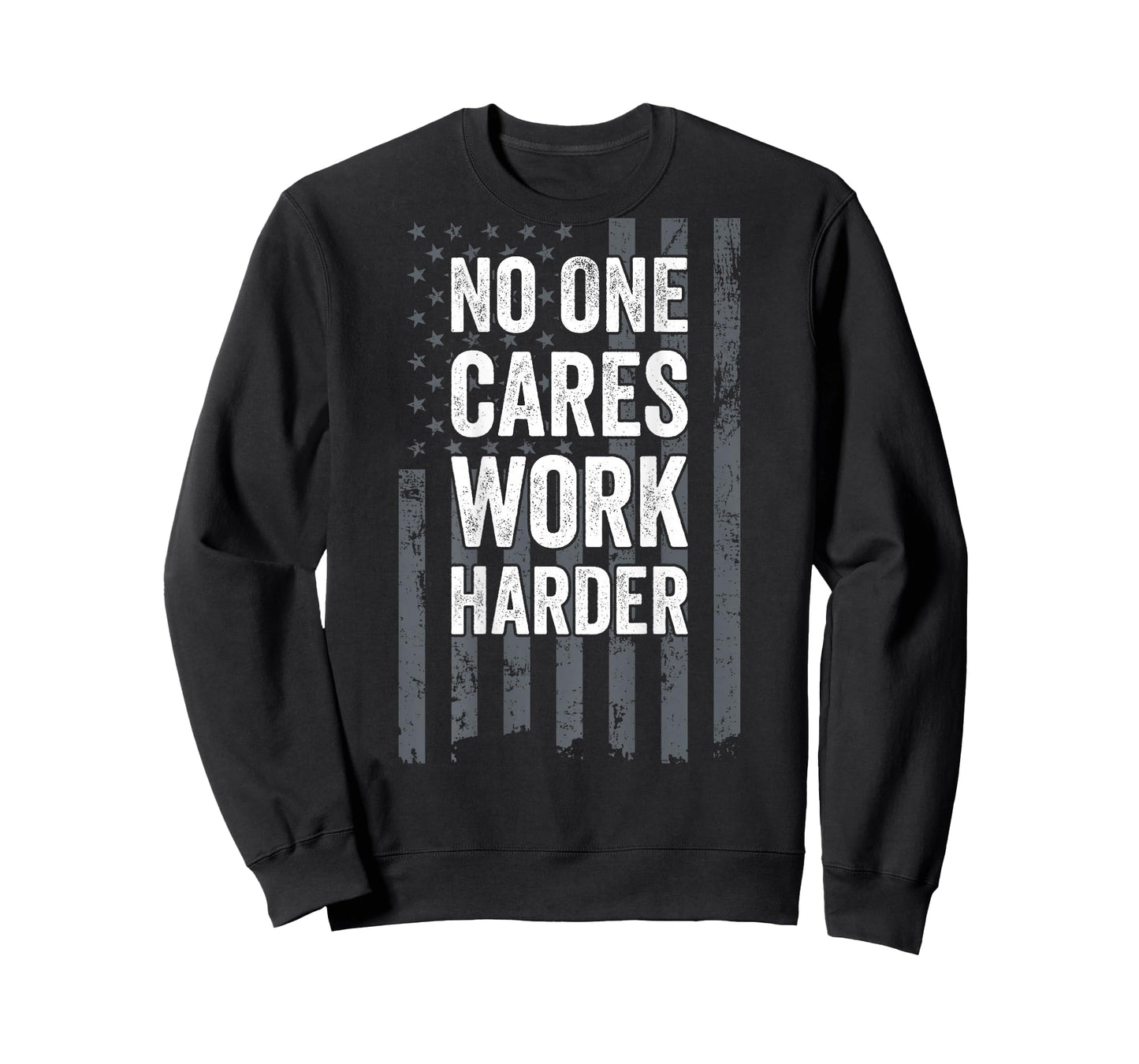 No One Cares Work Harder Motivational Workout Gym - ON Back T-Shirt