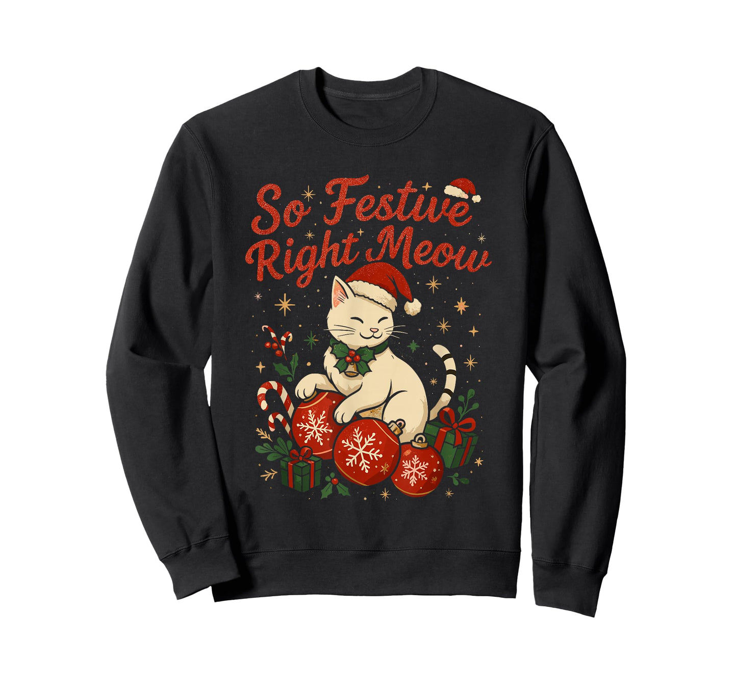 Funny Christmas Cat T-Shirt