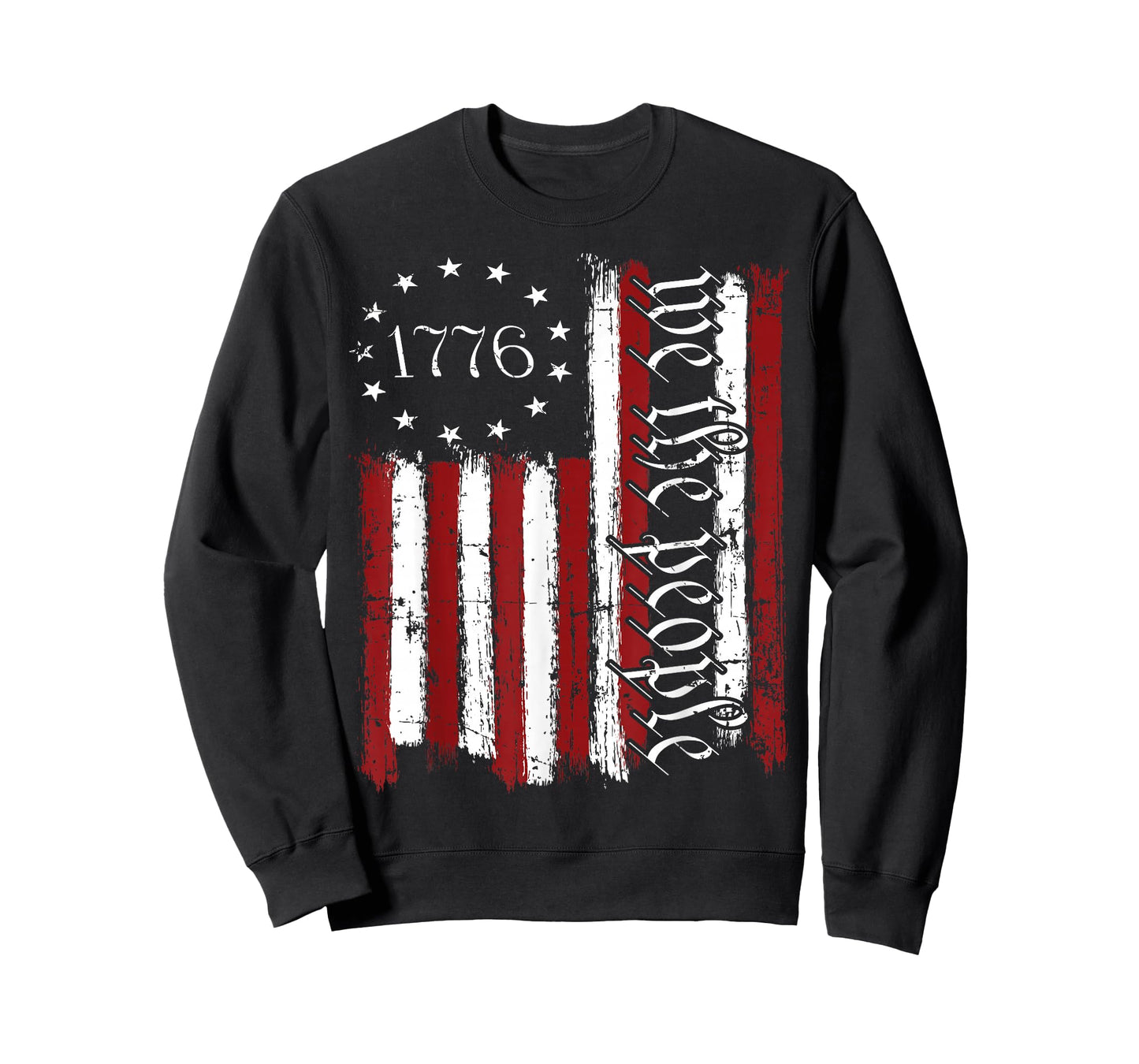 Old American Flag Patriotic 1776 We The People USA T-Shirt