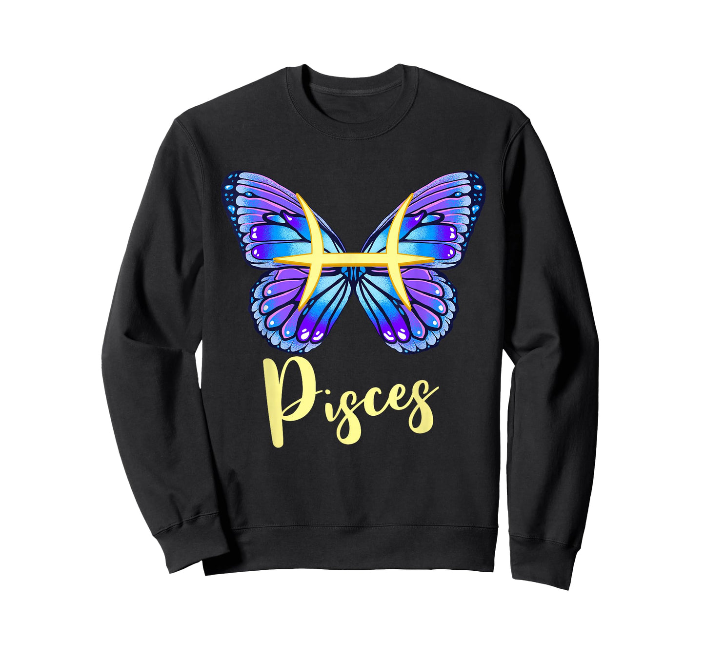 Pisces Butterfly Zodiac Sign of Butterfly Wings Pisces Women T-Shirt