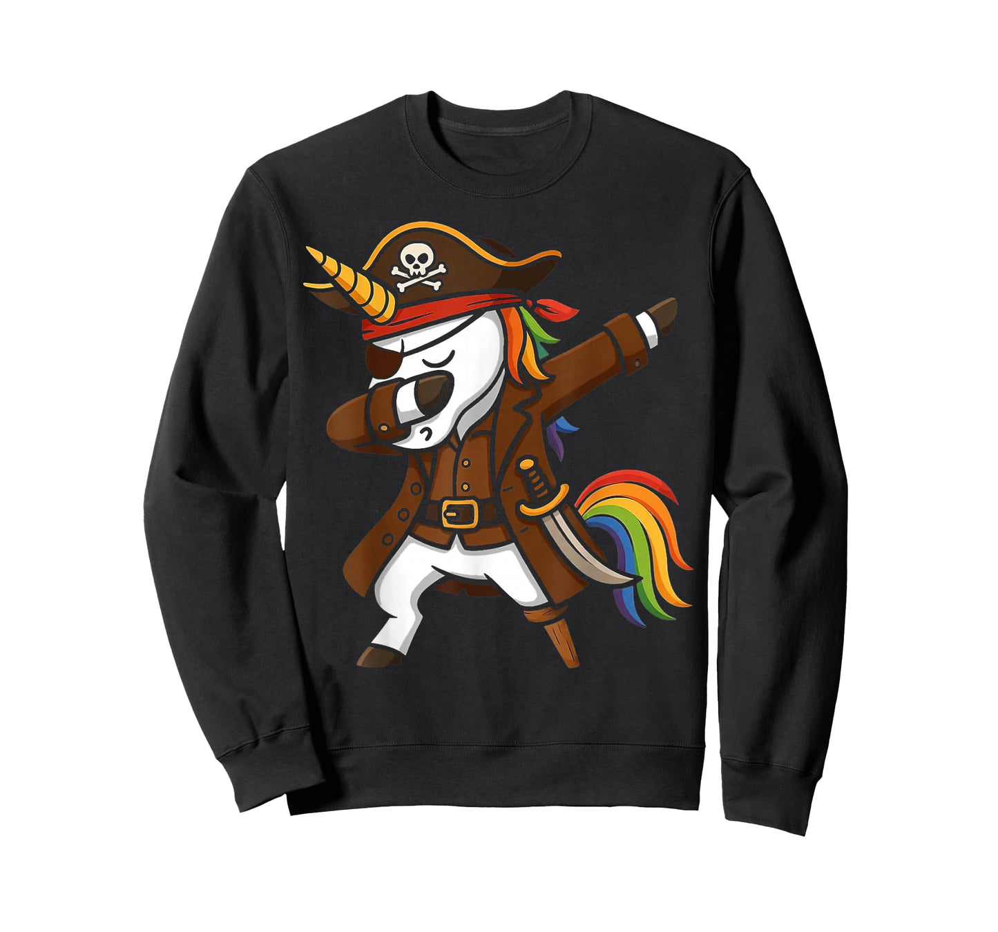Dabbing Pirate Unicorn Freeboater Boating Captain Pirate T-Shirt
