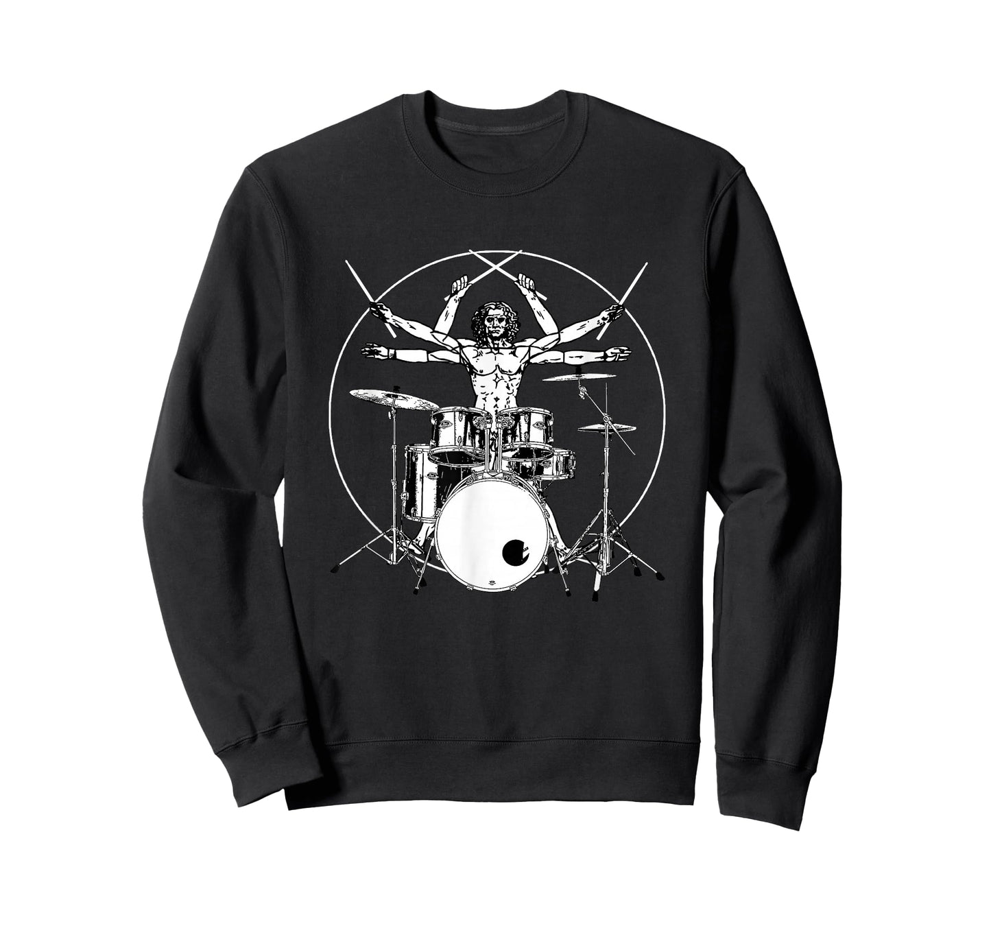 Drums Gift Drum Da Vinci Vitruvian Man T-Shirt