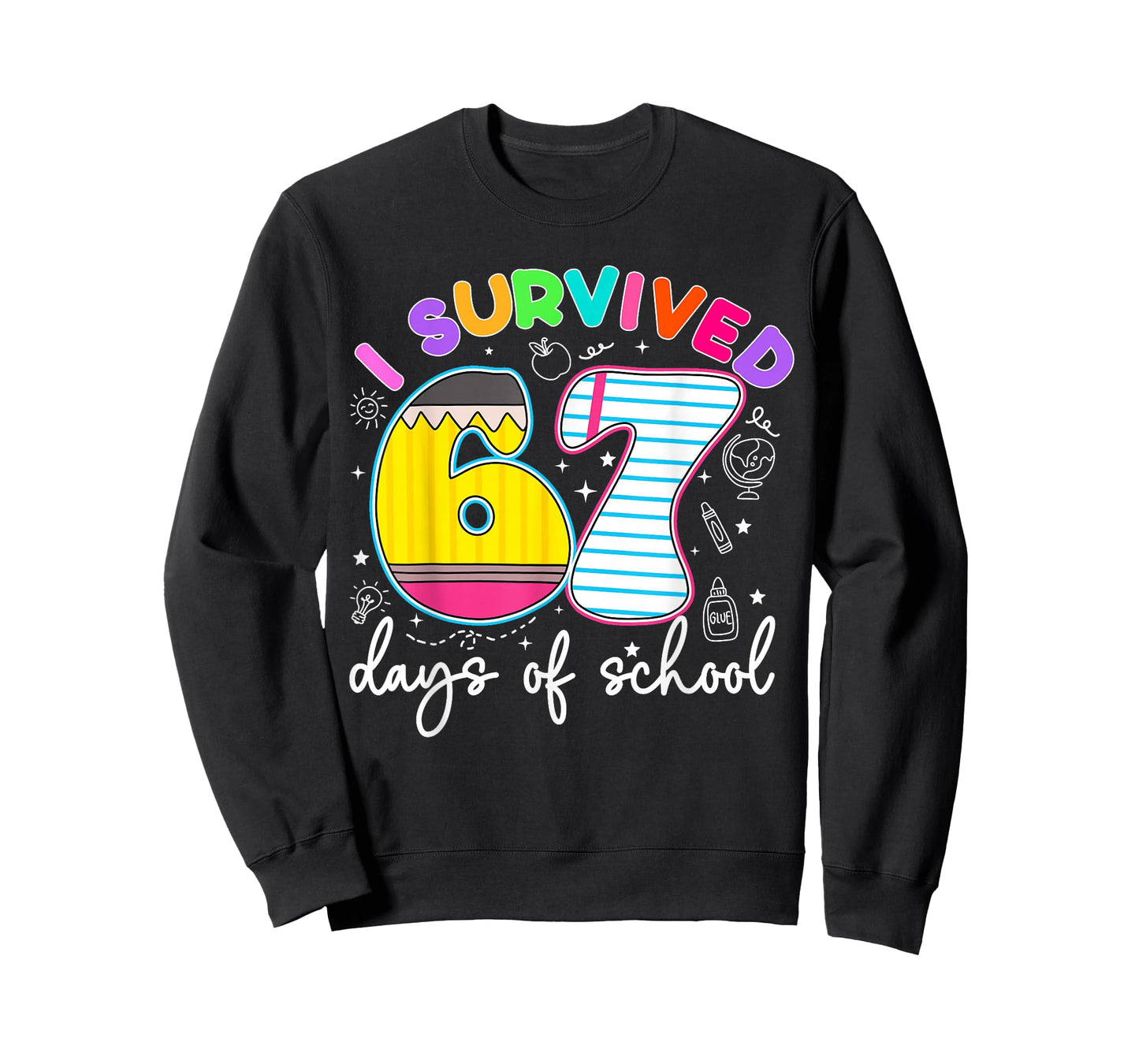 I Survived 67 Days of School Funny Meme Teacher Student T-Shirt