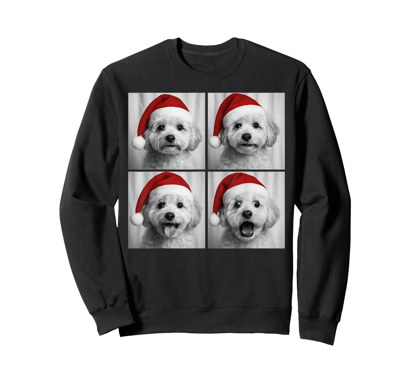 Funny Christmas Maltipoo Santa Doodle Dog Lover Photo Booth T-Shirt