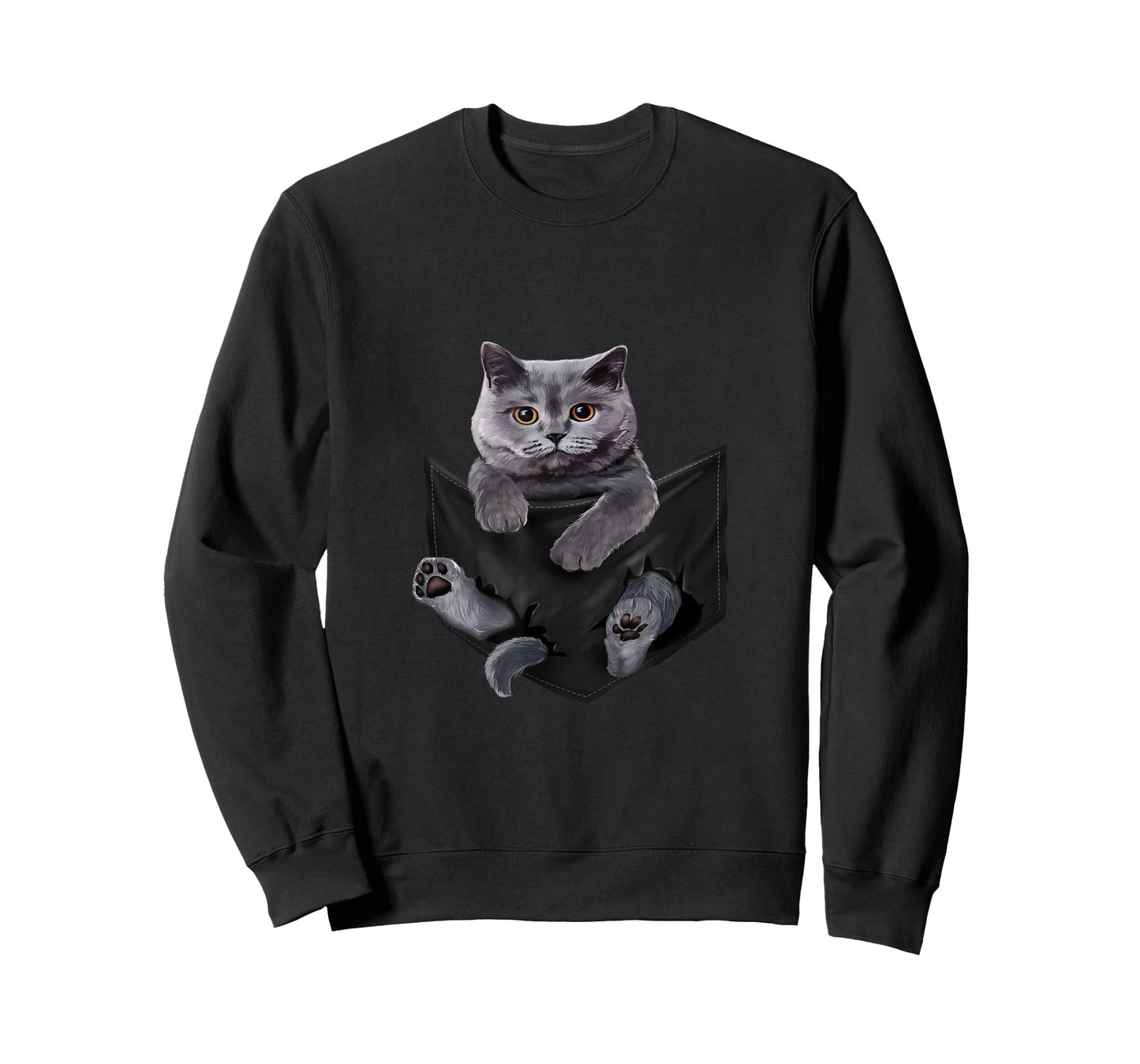 Cat Lovers British Shorthair In Pocket Funny Kitten T-Shirt