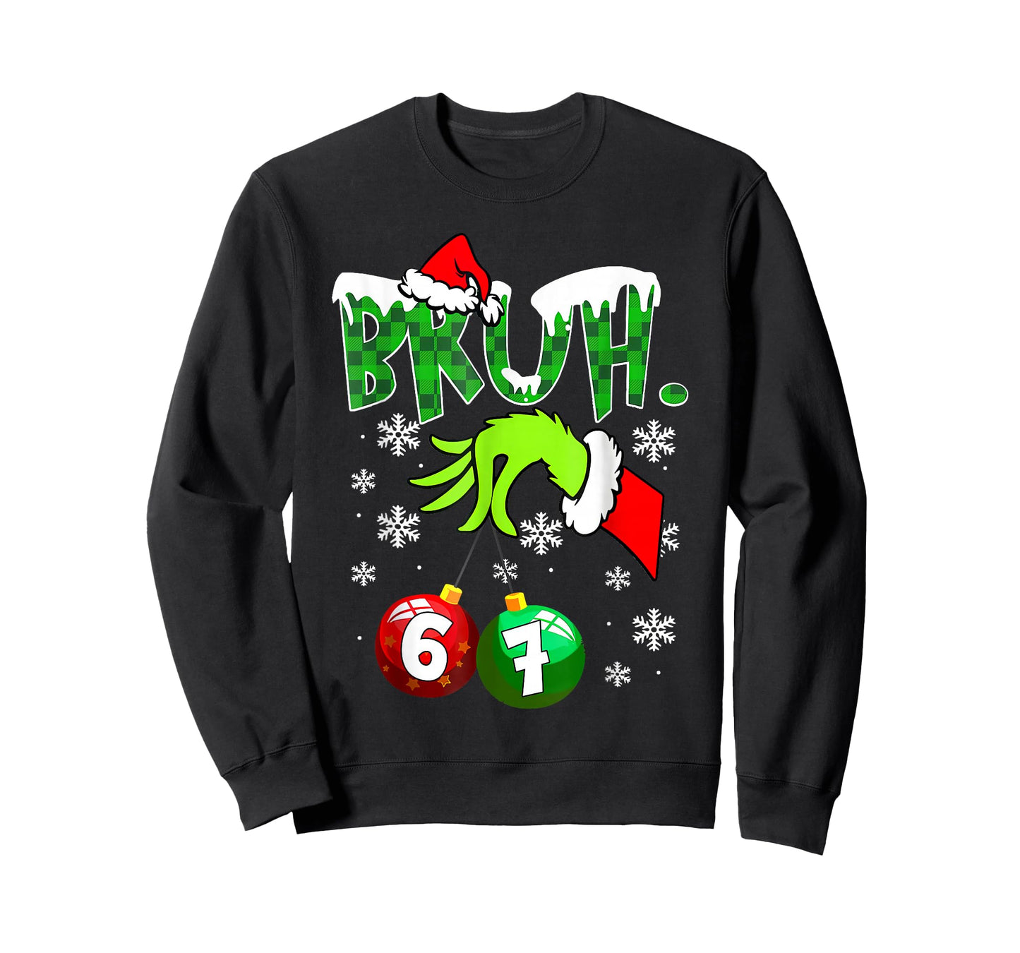 Funny Meme Bruh 6-7 Matching Family Christmas Six Seven T-Shirt