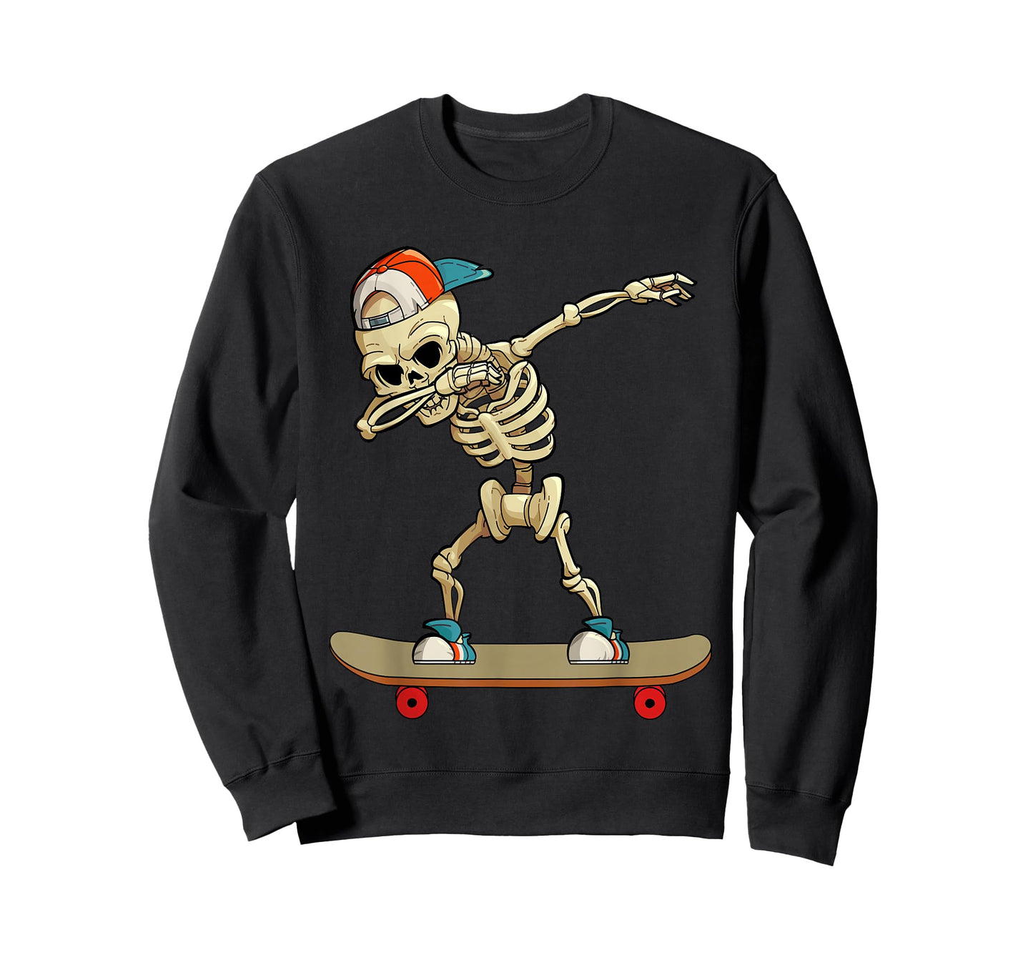 Skateboard Dabbing Skeleton Funny Dab Kids Dabbing T-Shirt