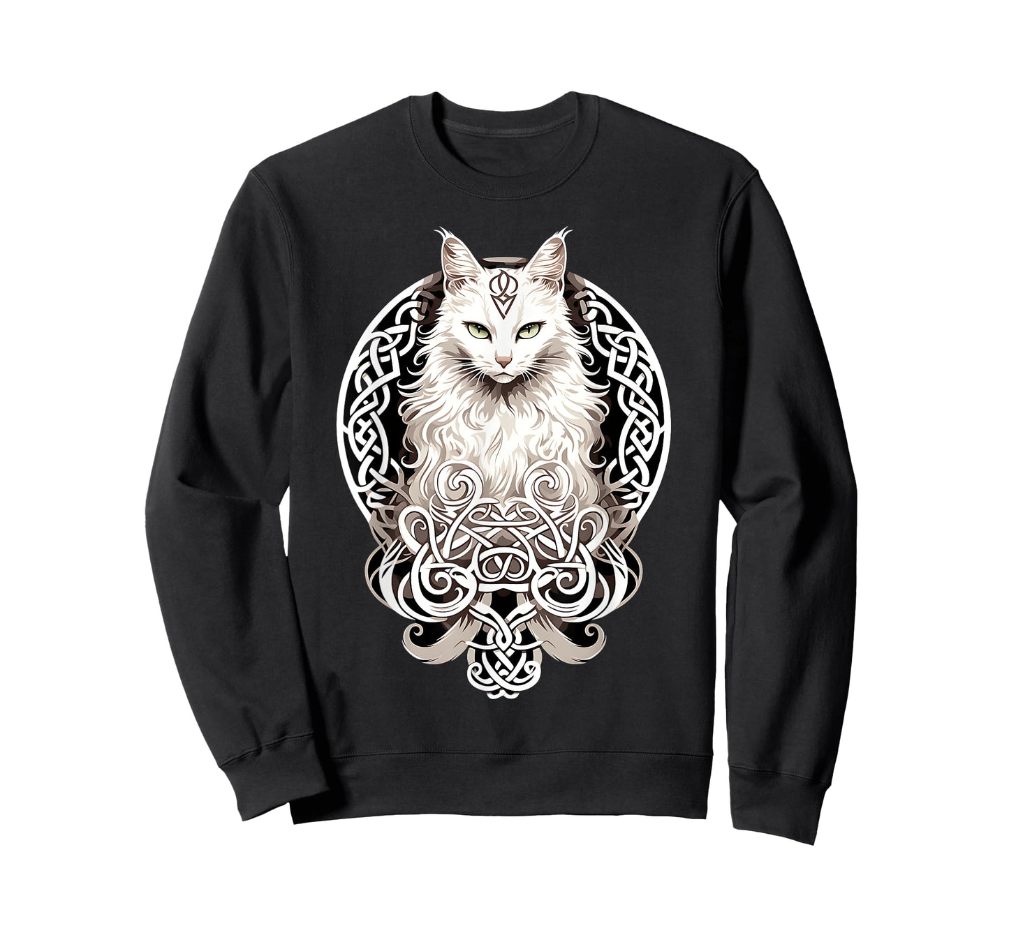 Celtic Cat Knots Wiccan Wicca Animal Pagan Witch Norse Men Women T-Shirt