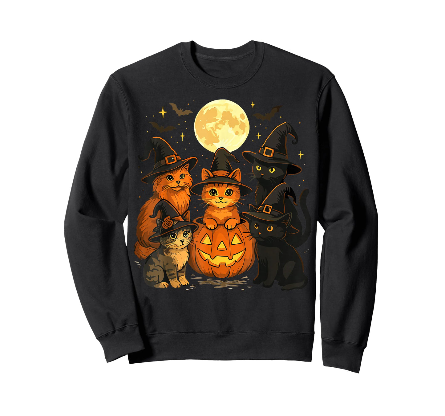 Halloween Cats Pumpkin Funny Cat T-Shirt