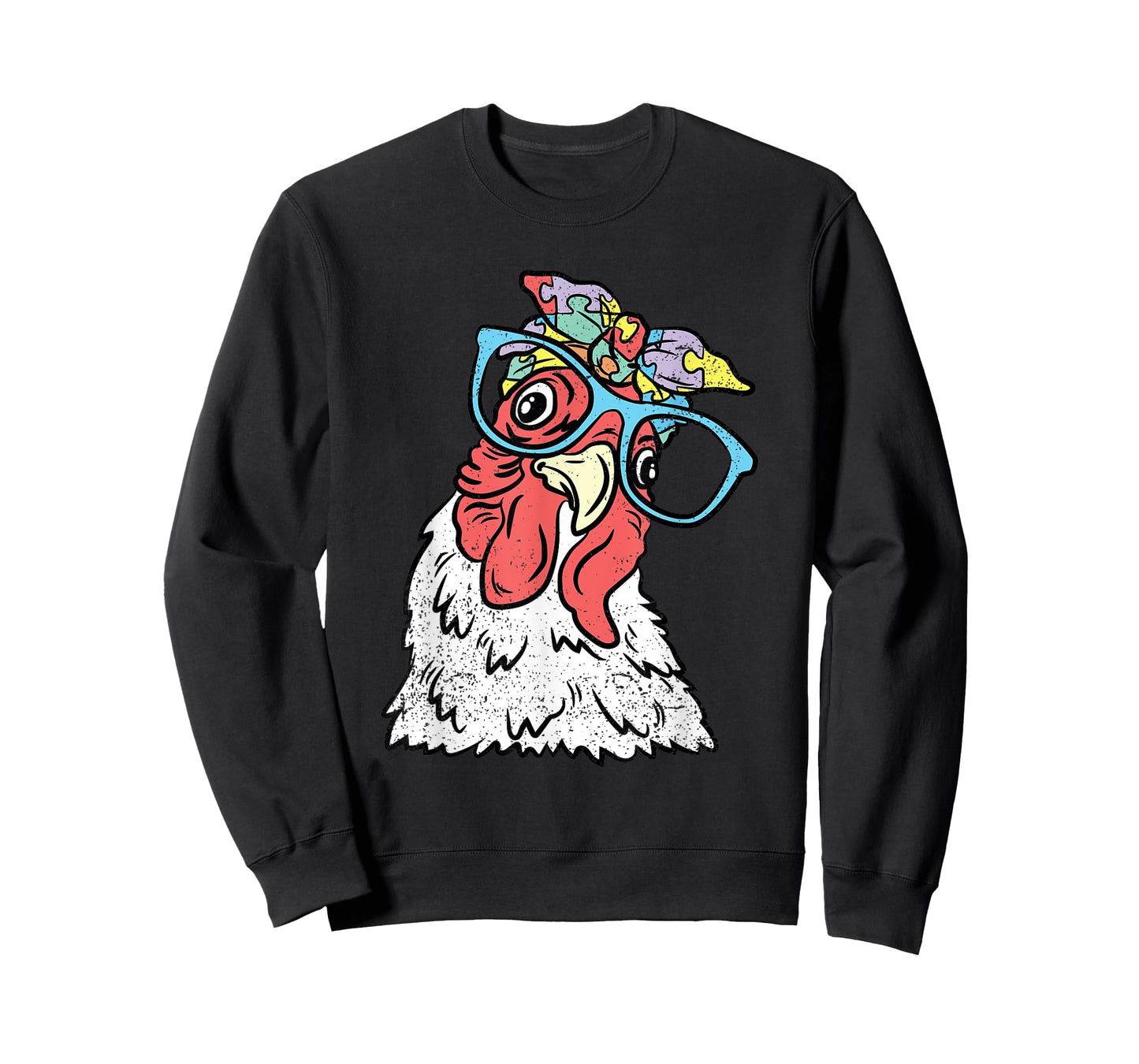 Chicken Puzzle Piece Autism Awareness Autistic Warrior T-Shirt