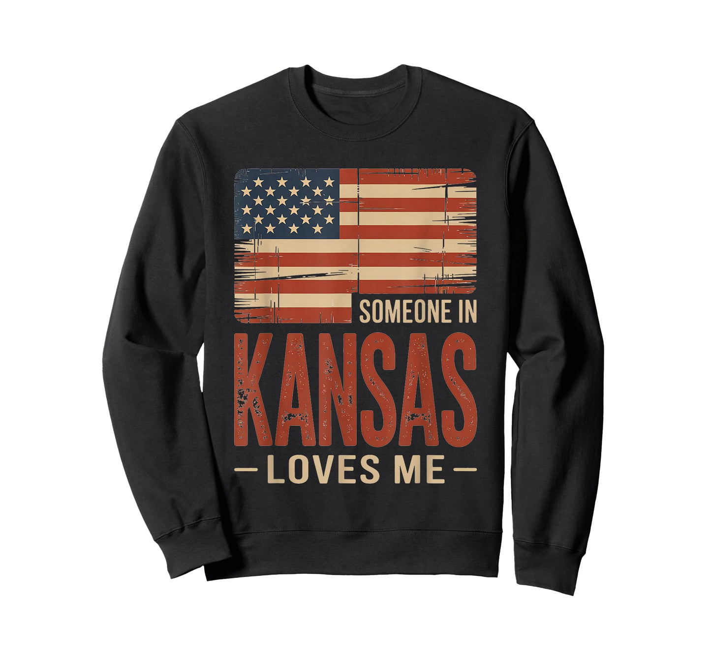 Someone in Kansas Loves Me US Flag T-Shirt