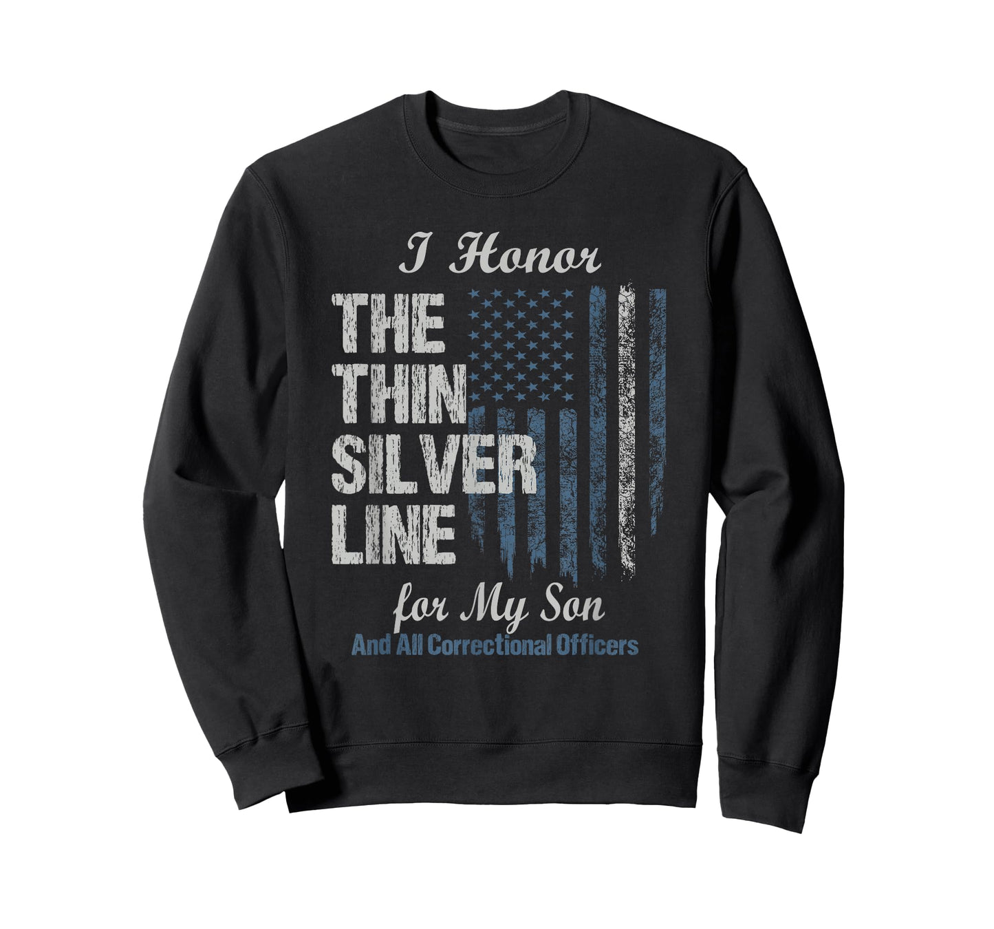 Correctional Officer Son - Thin Silver Line Corrections T-Shirt