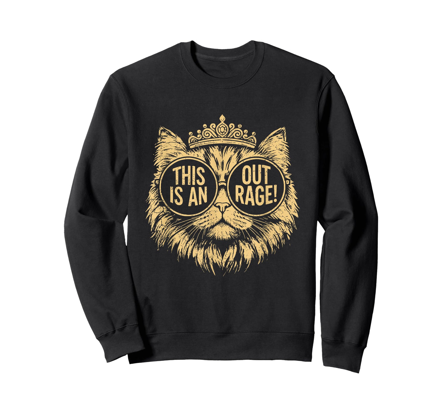 This is an Outrage Funny Princess Cat Donut Gold Womens Mens T-Shirt