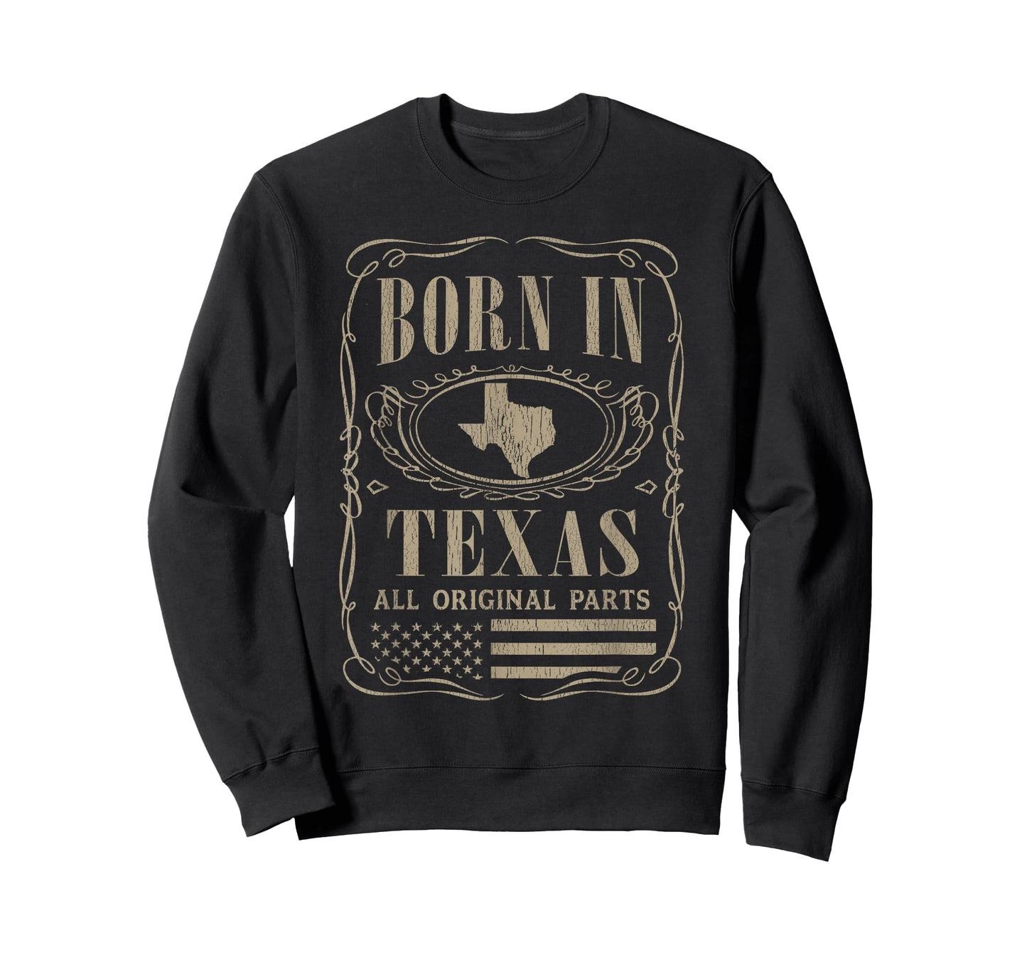 Vintage Classic America Land Map US States Born Texas T-Shirt