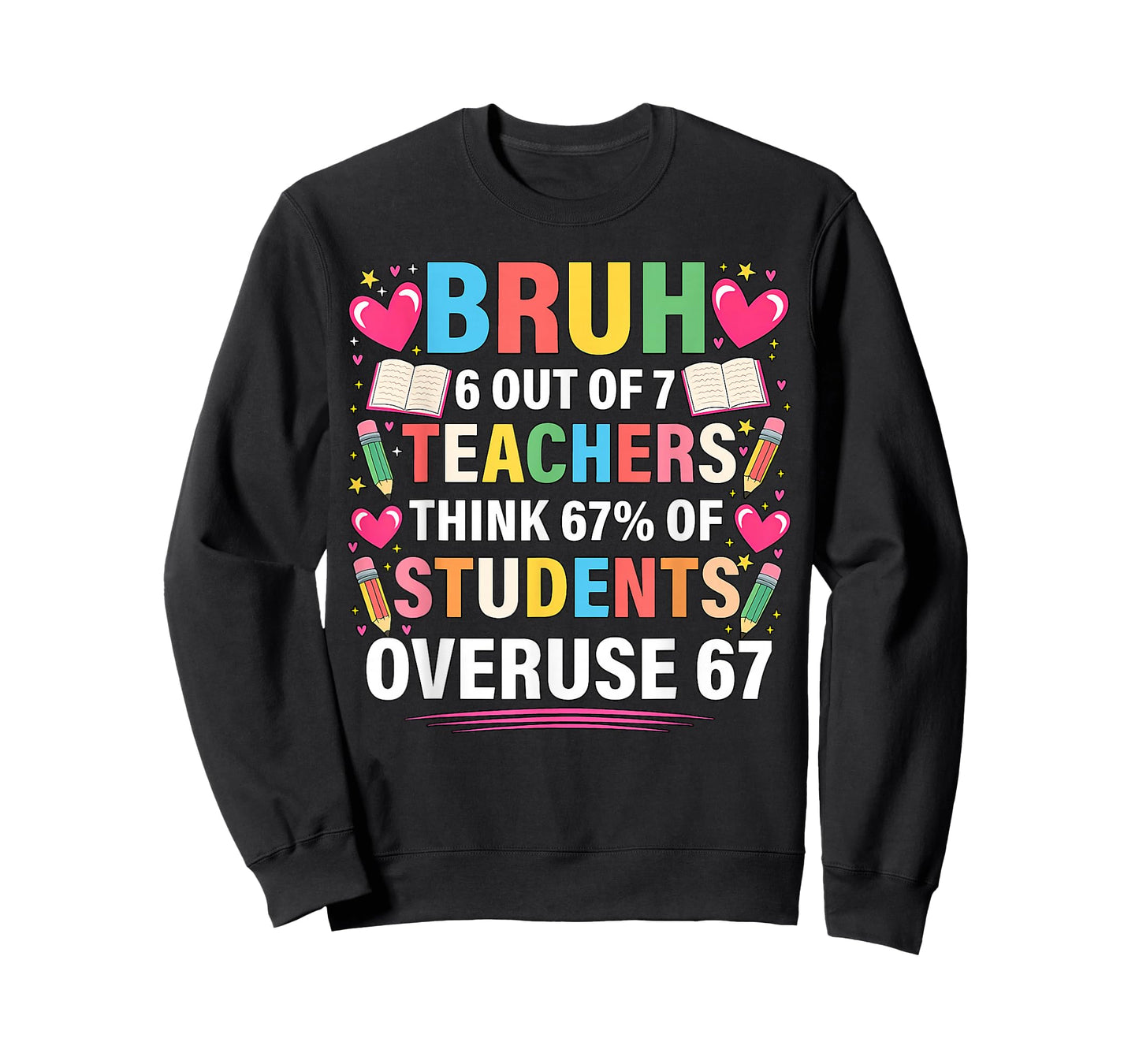 6 Out of 7 Teachers Think 67% of Students Overuse 67 Meme T-Shirt