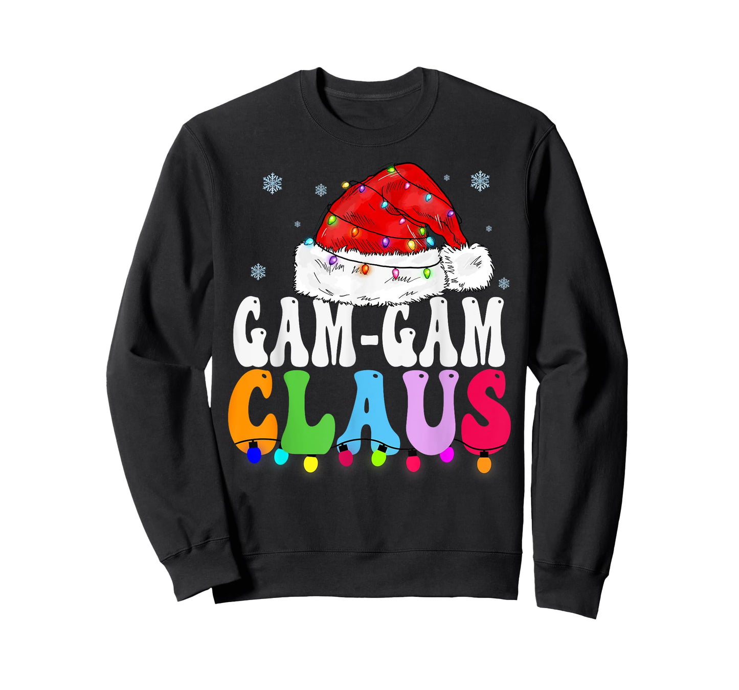 Gam-Gam Claus Funny Xmas Family Matching Grandma Christmas T-Shirt