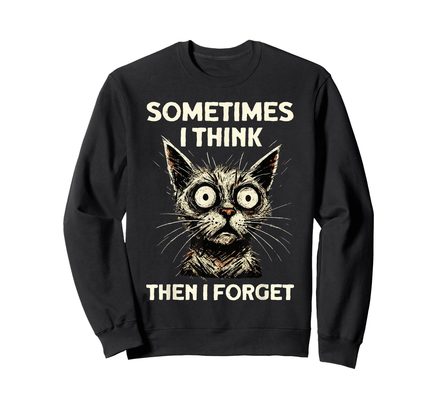 Funny Thinking Cat, Funny Sarcasm, Funny Sarcastic Cat T-Shirt
