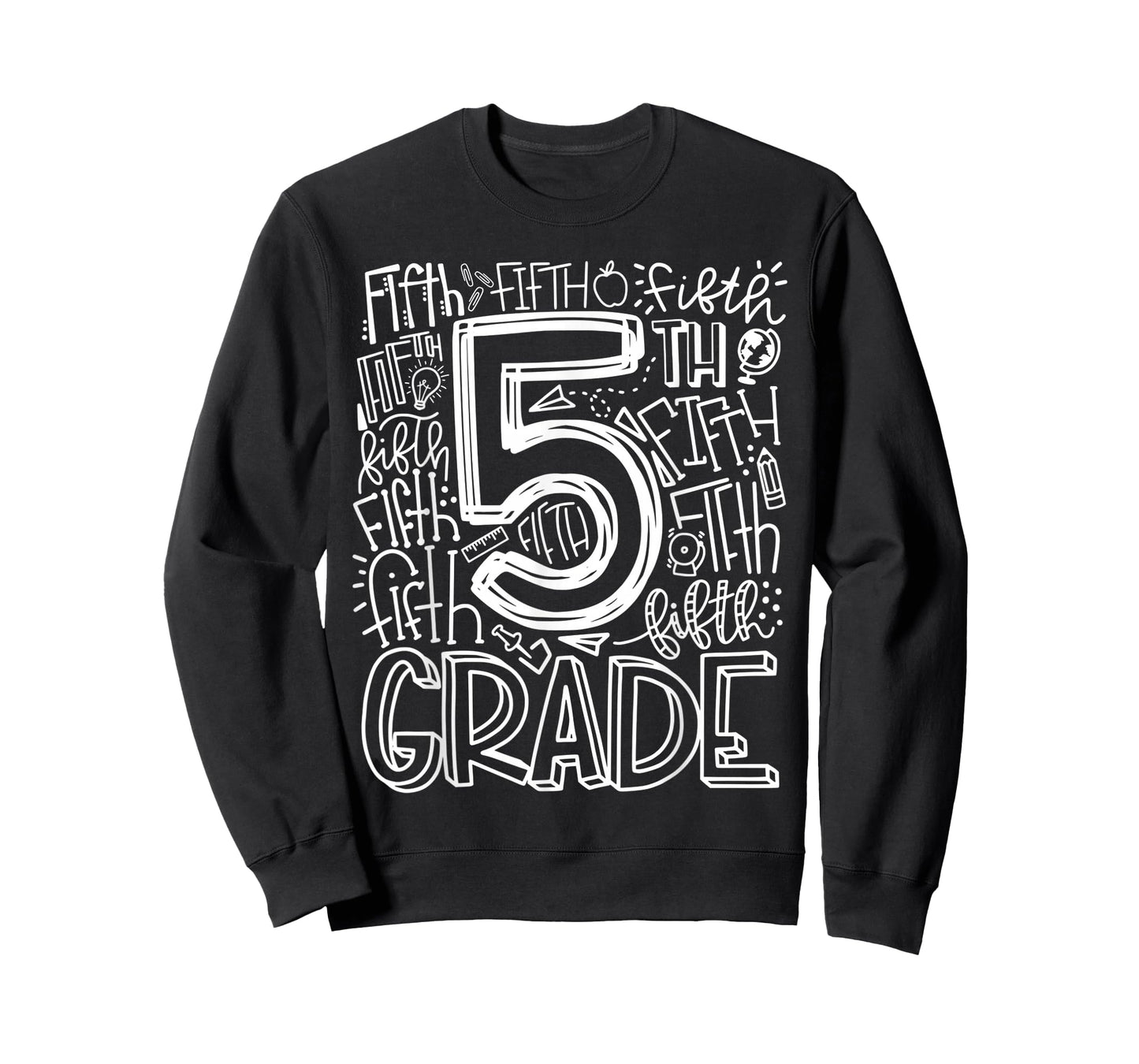 5th Grade Typography Team Fifth Grade Teacher Back to School T-Shirt