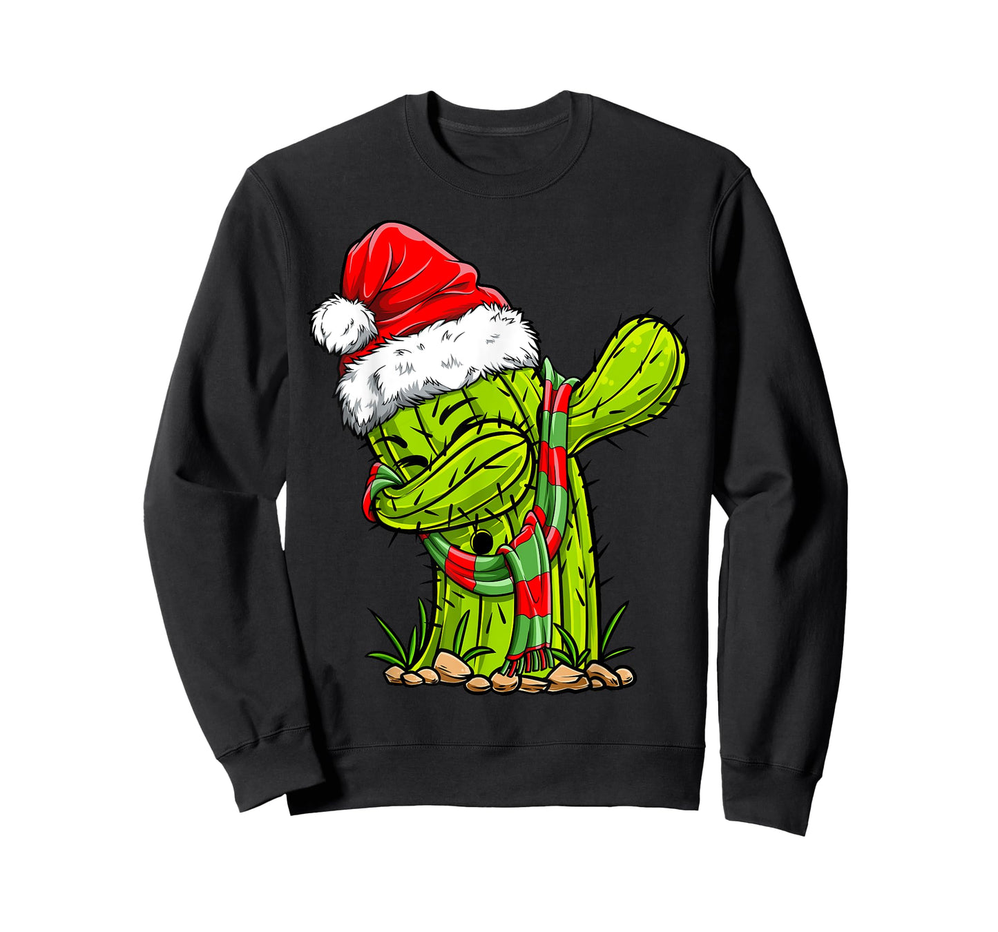 Dabbing Cactus Santa T Shirt Christmas Kids Boys Girls Gifts