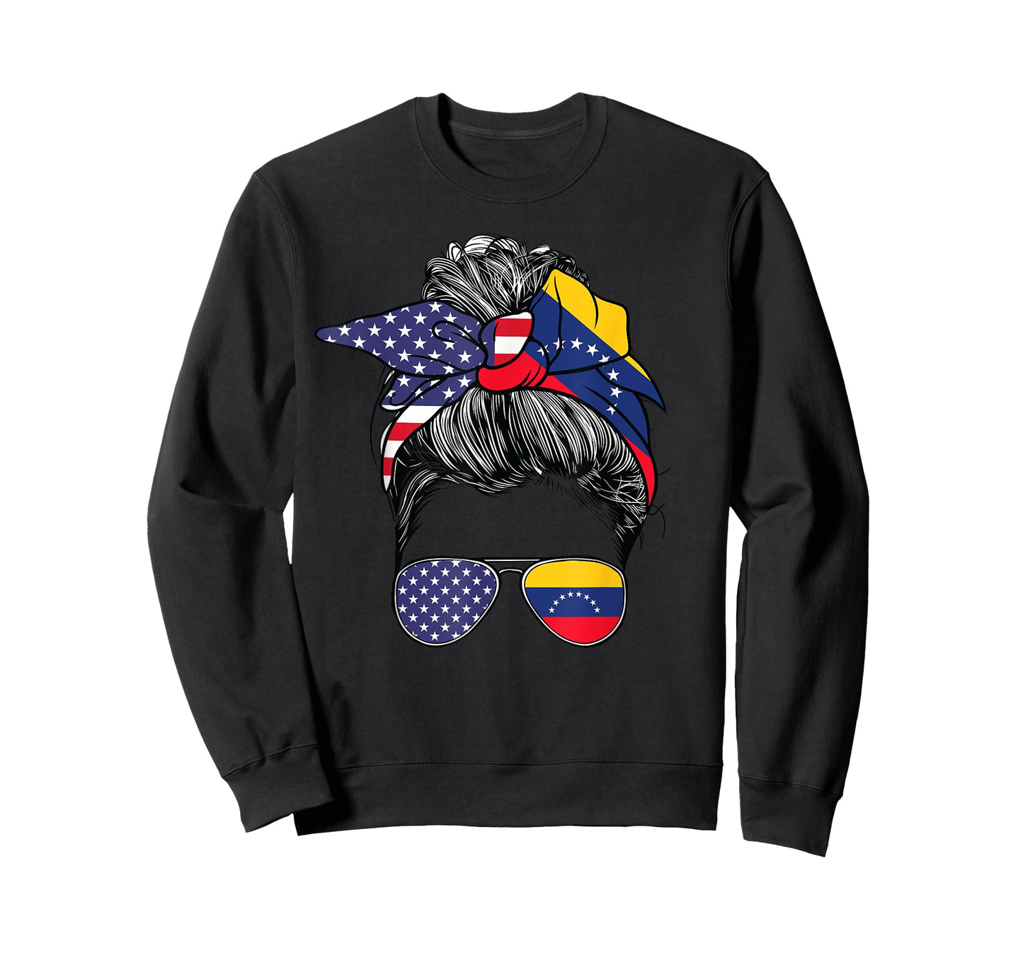 Venezuelan Women Girl USA Heritage American Venezuela Flag T-Shirt