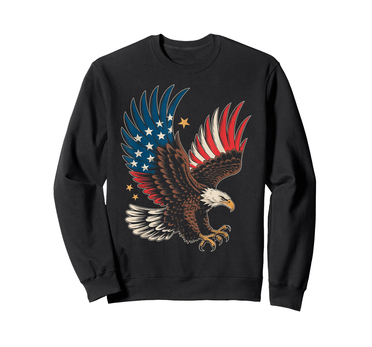 American USA Flag Bald Eagle 4th of July Patriotic Eagle T-Shirt