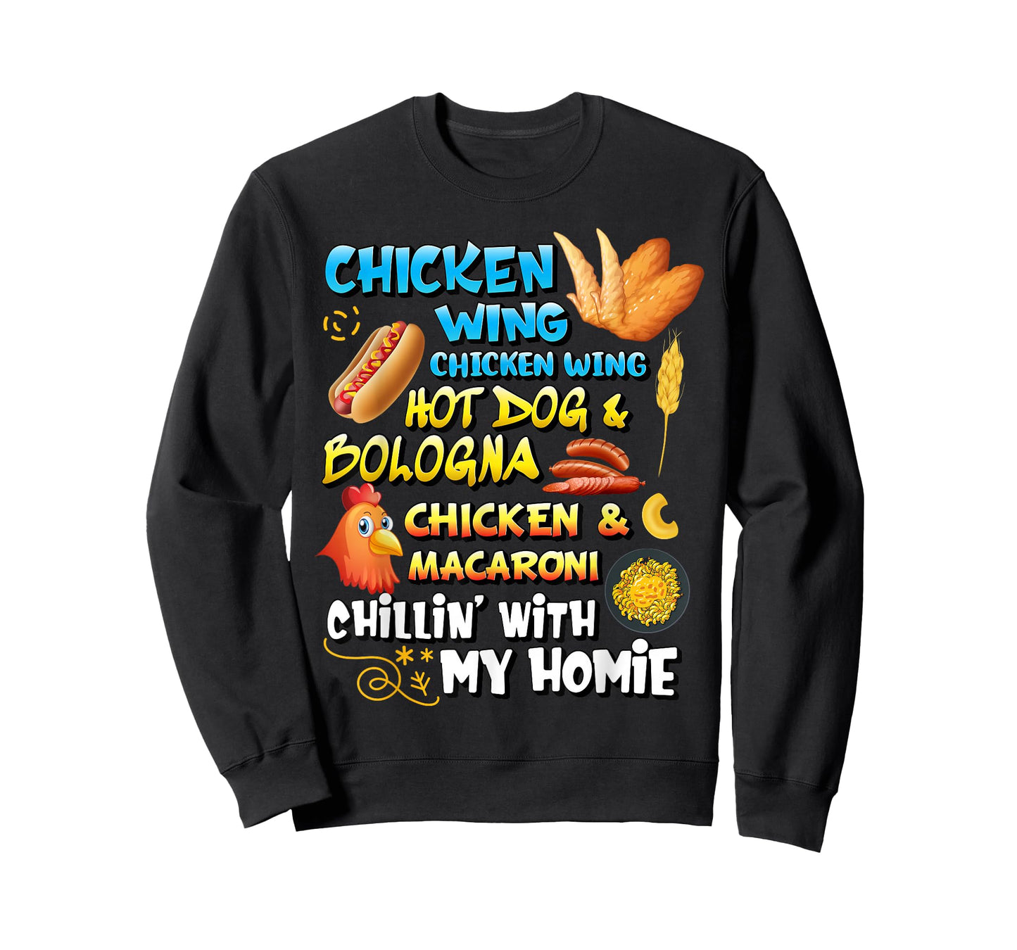 Chicken Wing Chicken Wing Hot Dog and Bologna Shirt Toddlers T-Shirt