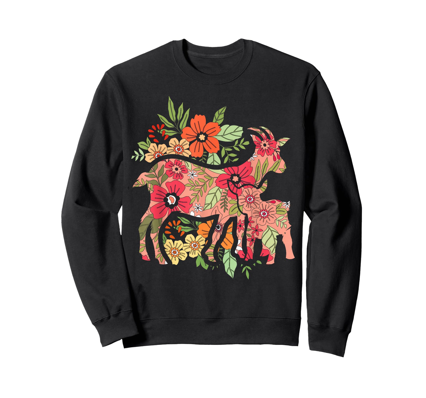 Agriculture Farm Animal Flowers Vintage Goat T-Shirt
