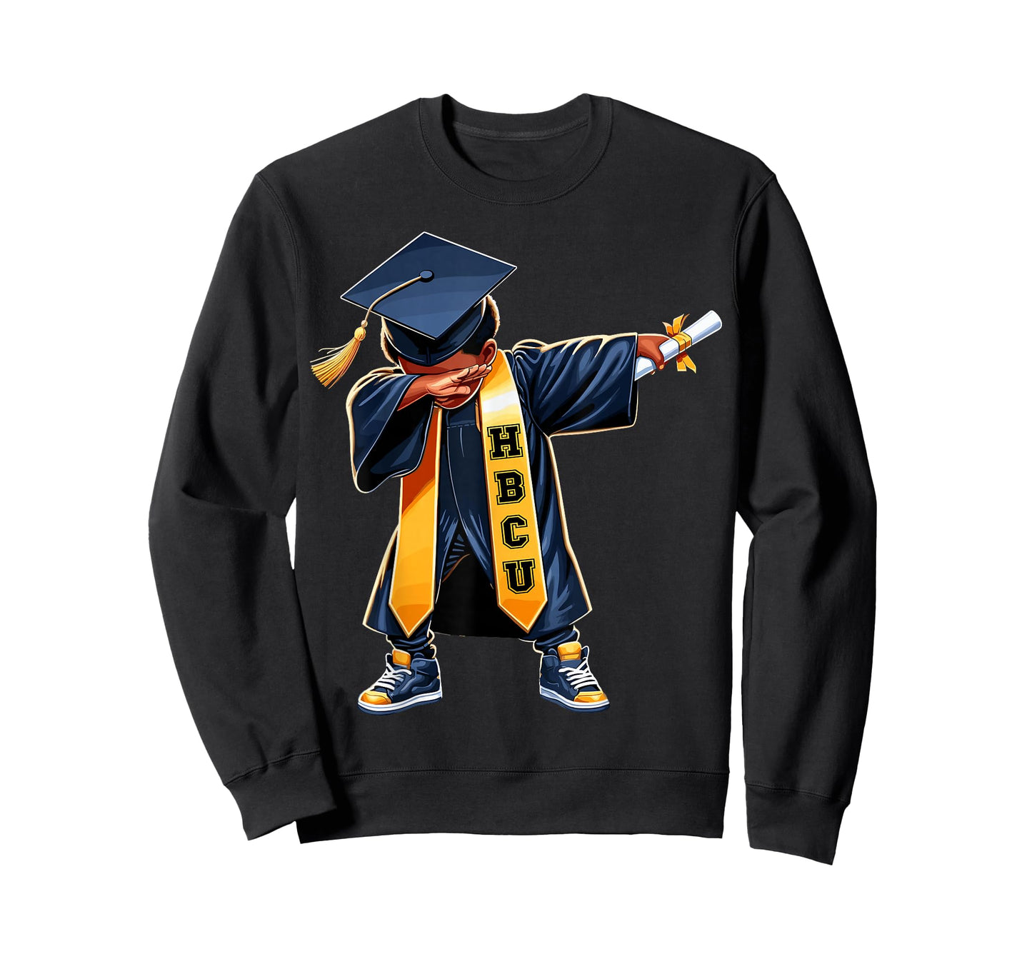 Kids HBCU Funny Boys Grad Dabbing Graduation T-Shirt