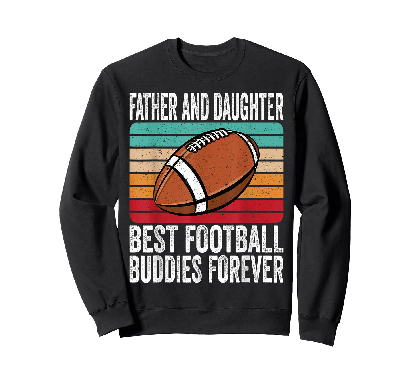 Vintage Father And Daughter Best Football Buddies Forever T-Shirt